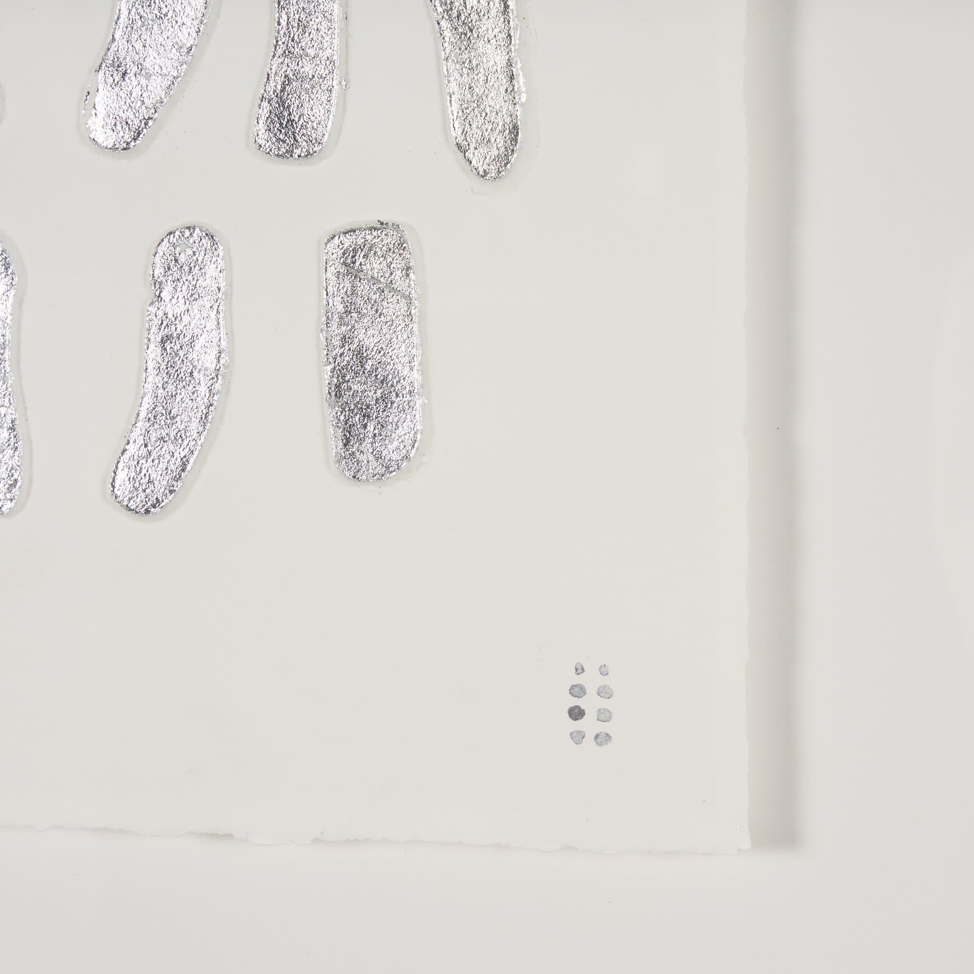 Silver Pebbles by Studio M a handmade Original Framed Artwork under Glass — product photograph