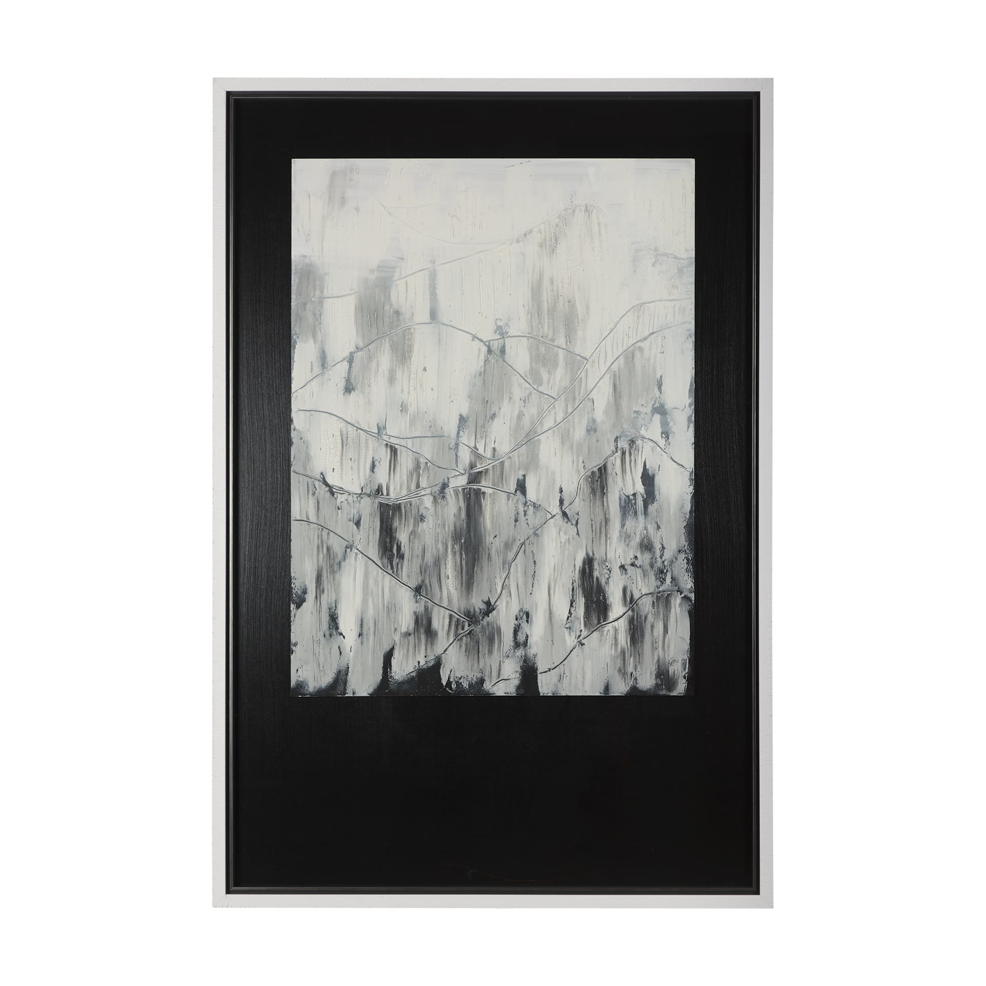 Mountain Shades I by Mercana Studio a Hand Embellished Textured Framed Art Print Matted under Glass — product photograph