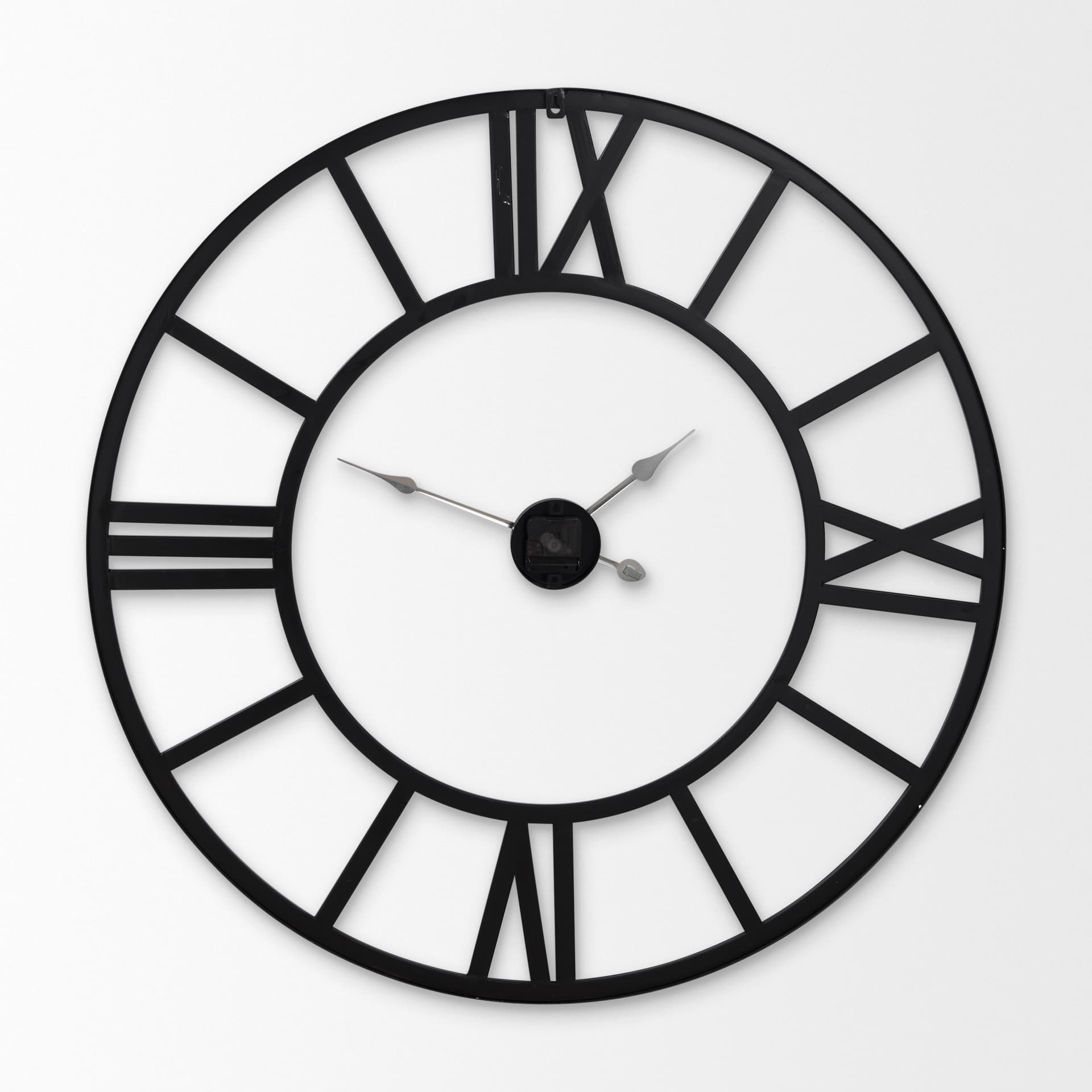 Stoke 42" Round Black Iron Wall Clock — product photograph