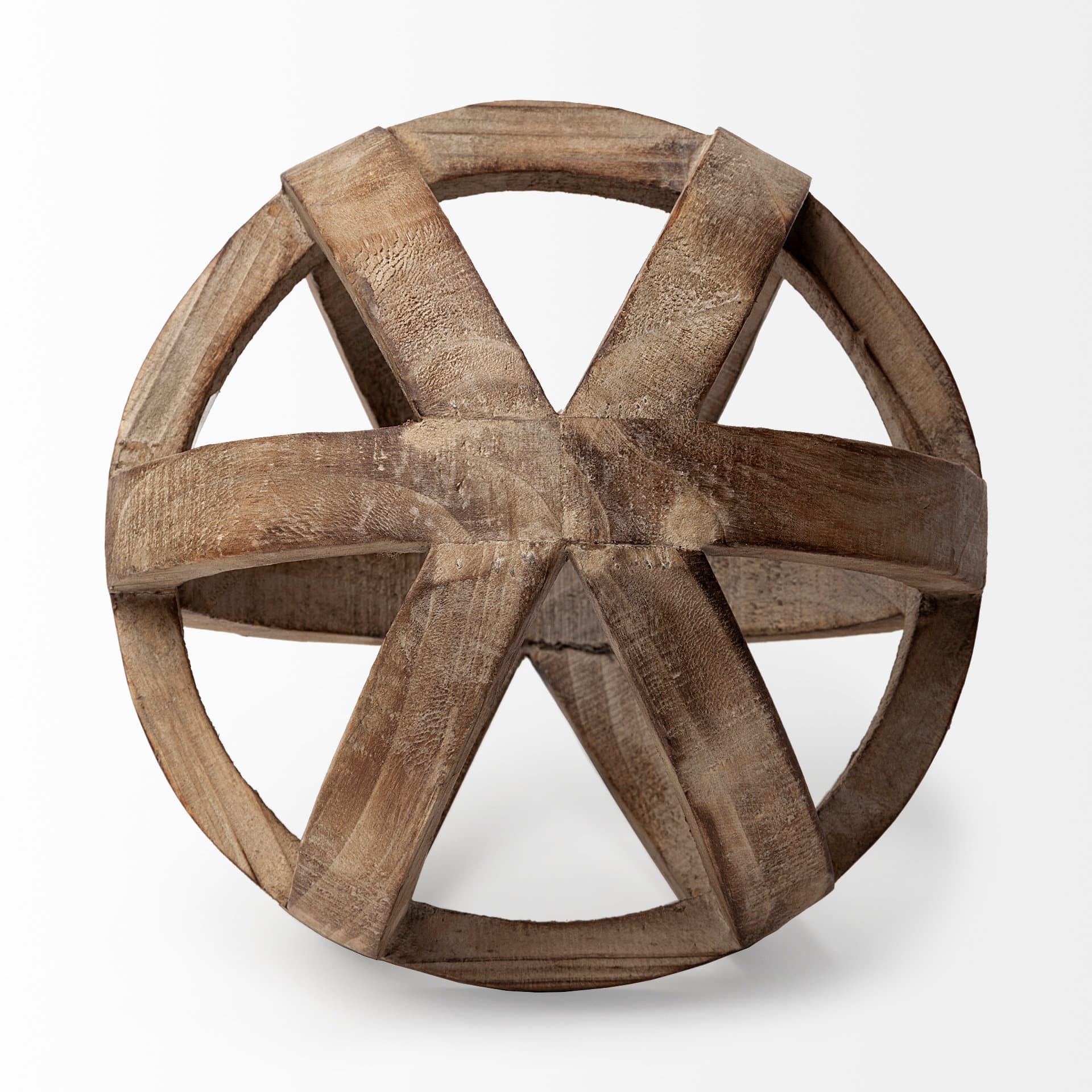 Tibik 8L x 8W Natural Wooden Orb — product photograph
