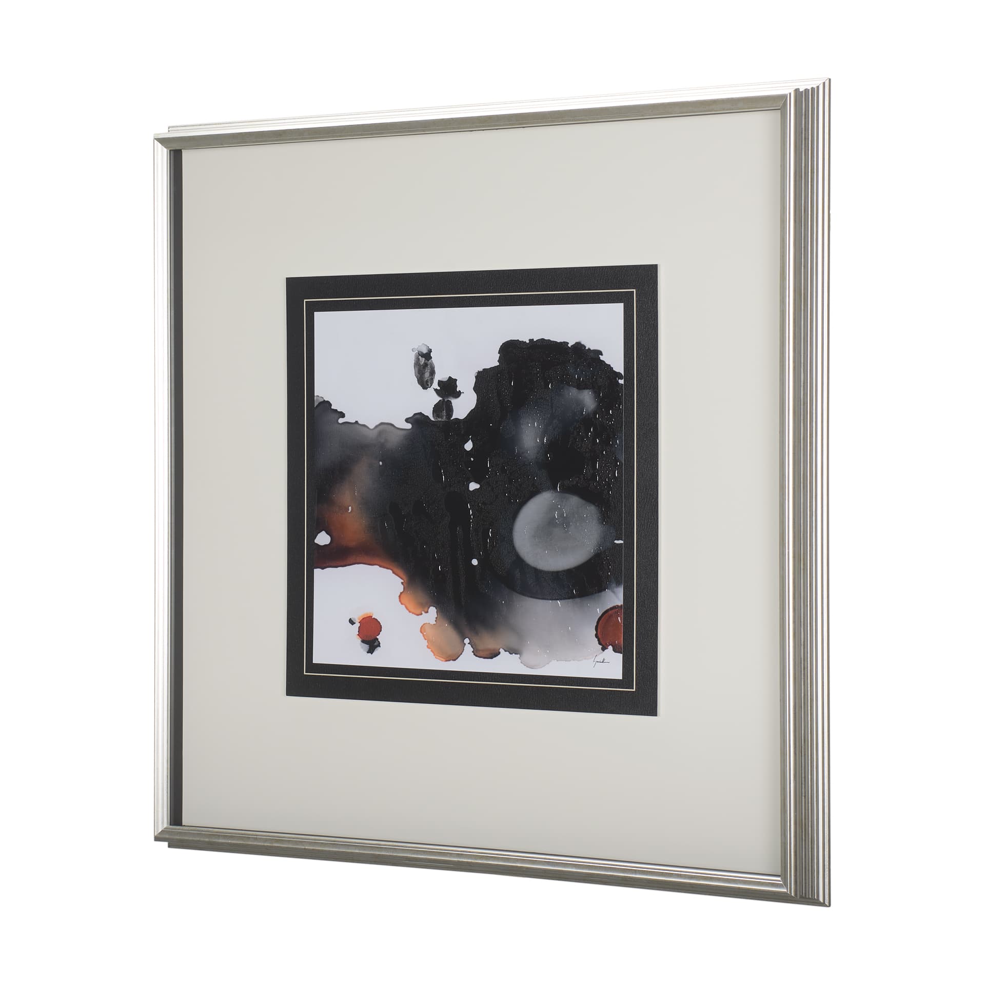 Shimmering Night II by Mercana Studio Hand Embellished Textured Framed Art Print Matted under Glass — product photograph