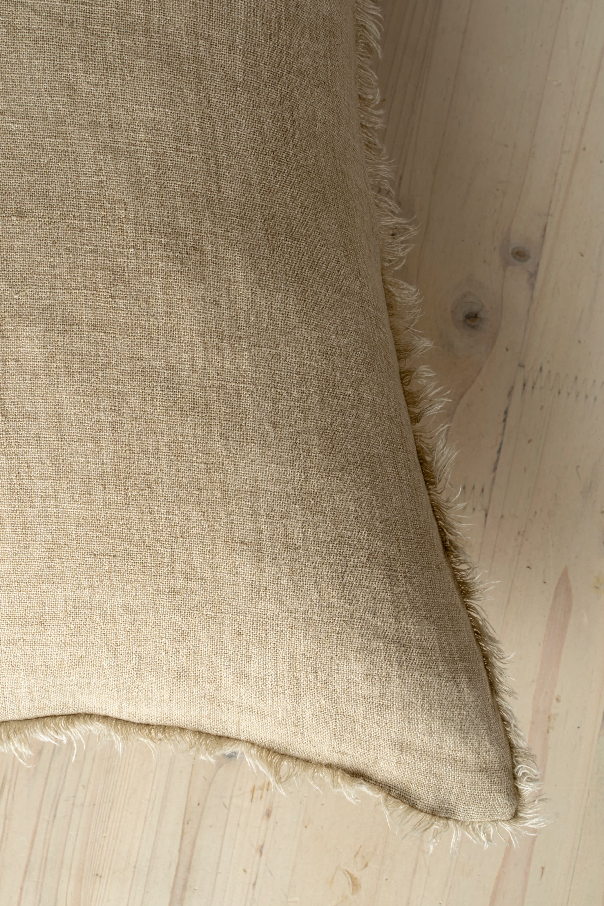 Lina 24x24 Dune Linen Decorative Pillow Cover — product photograph