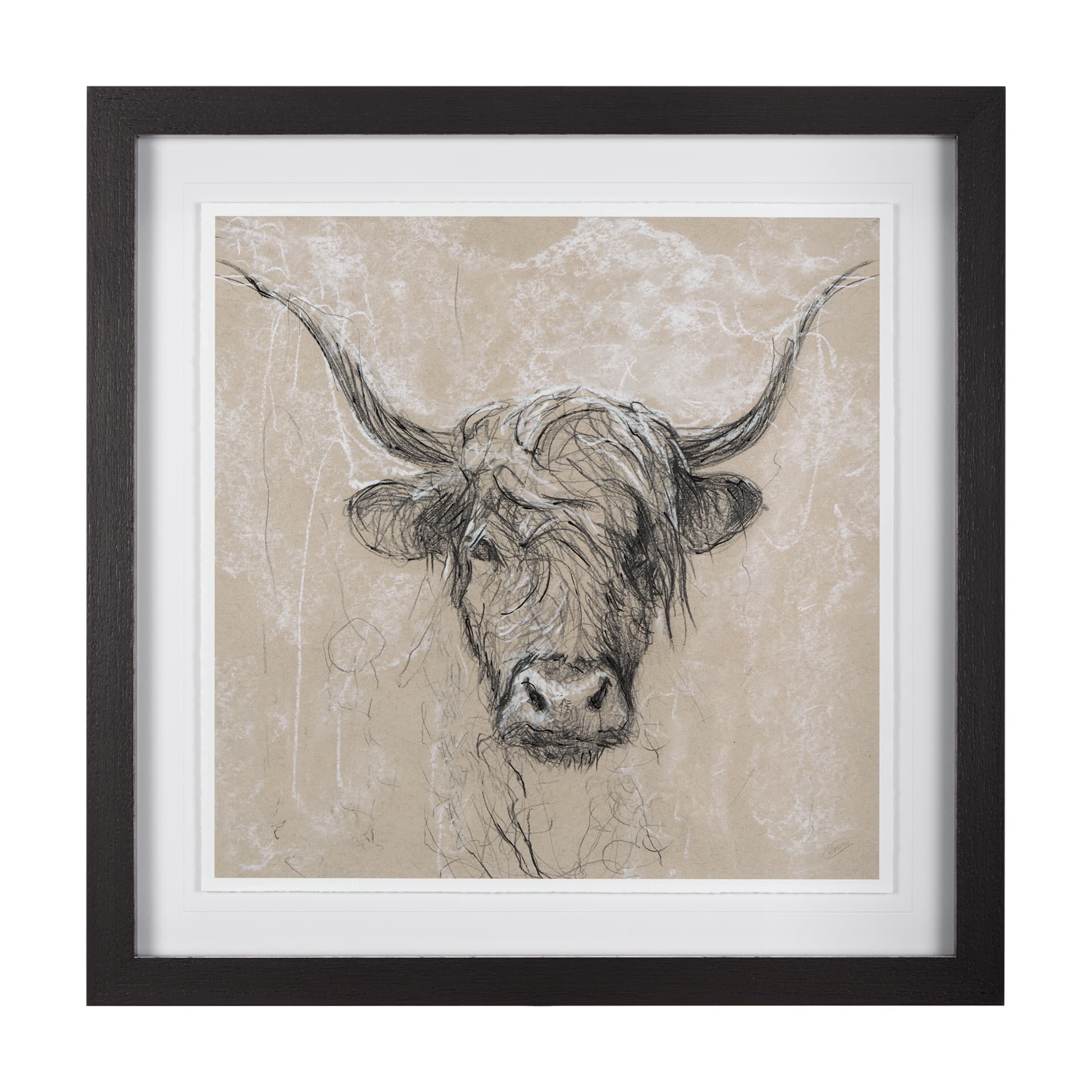 Sketch of Animal VIII by Mercana Studio Hand Embellished Framed Art Print Matted under Glass — product photograph