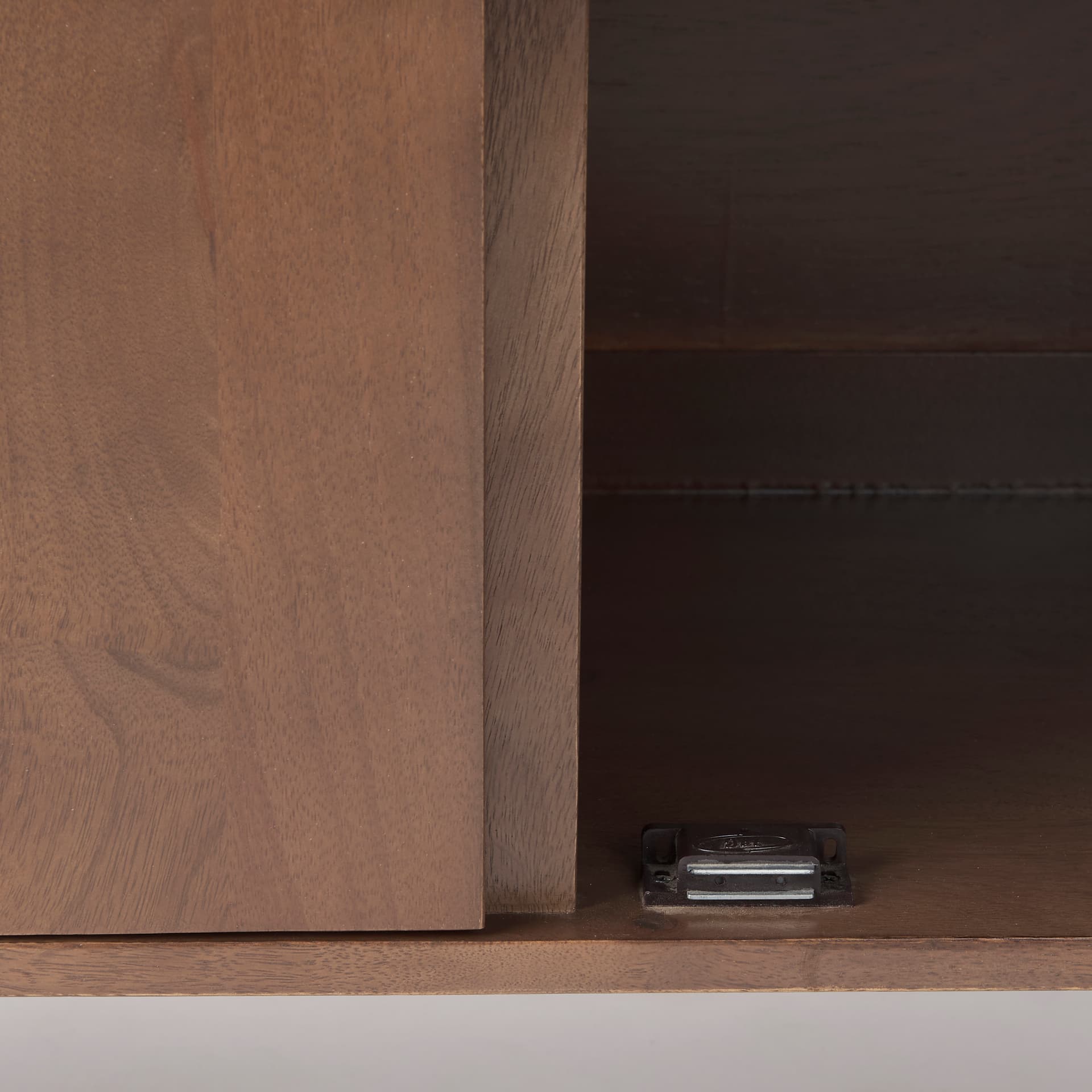 Lillie 36.0L x 16.0W x 32.0H Medium Brown Wood 2 Door Tray Top Accent Cabinet — product photograph