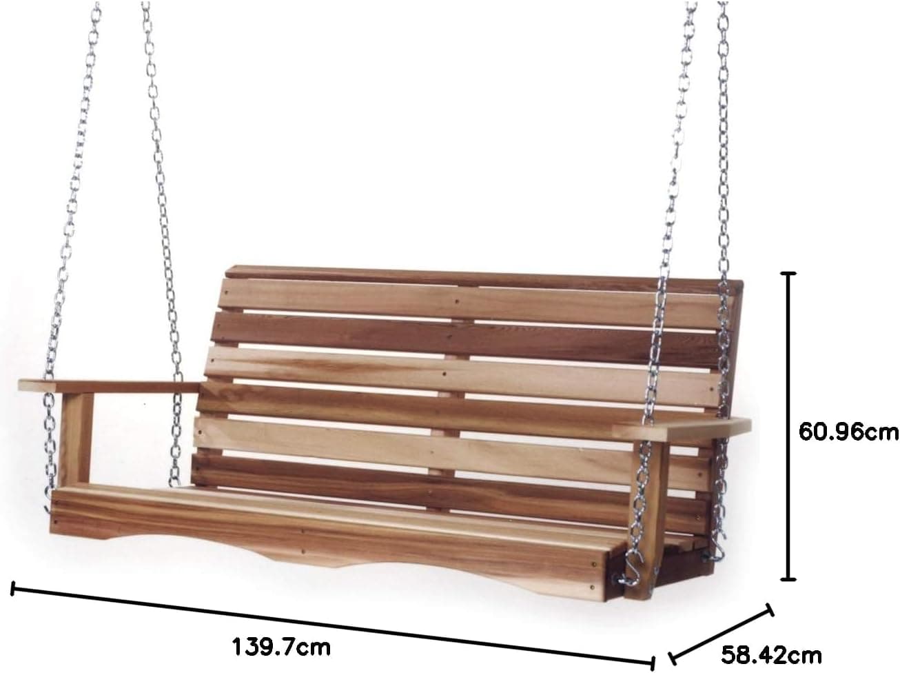 6-Ft Cedar Garden A-Frame & Porch Swing Set — product photograph