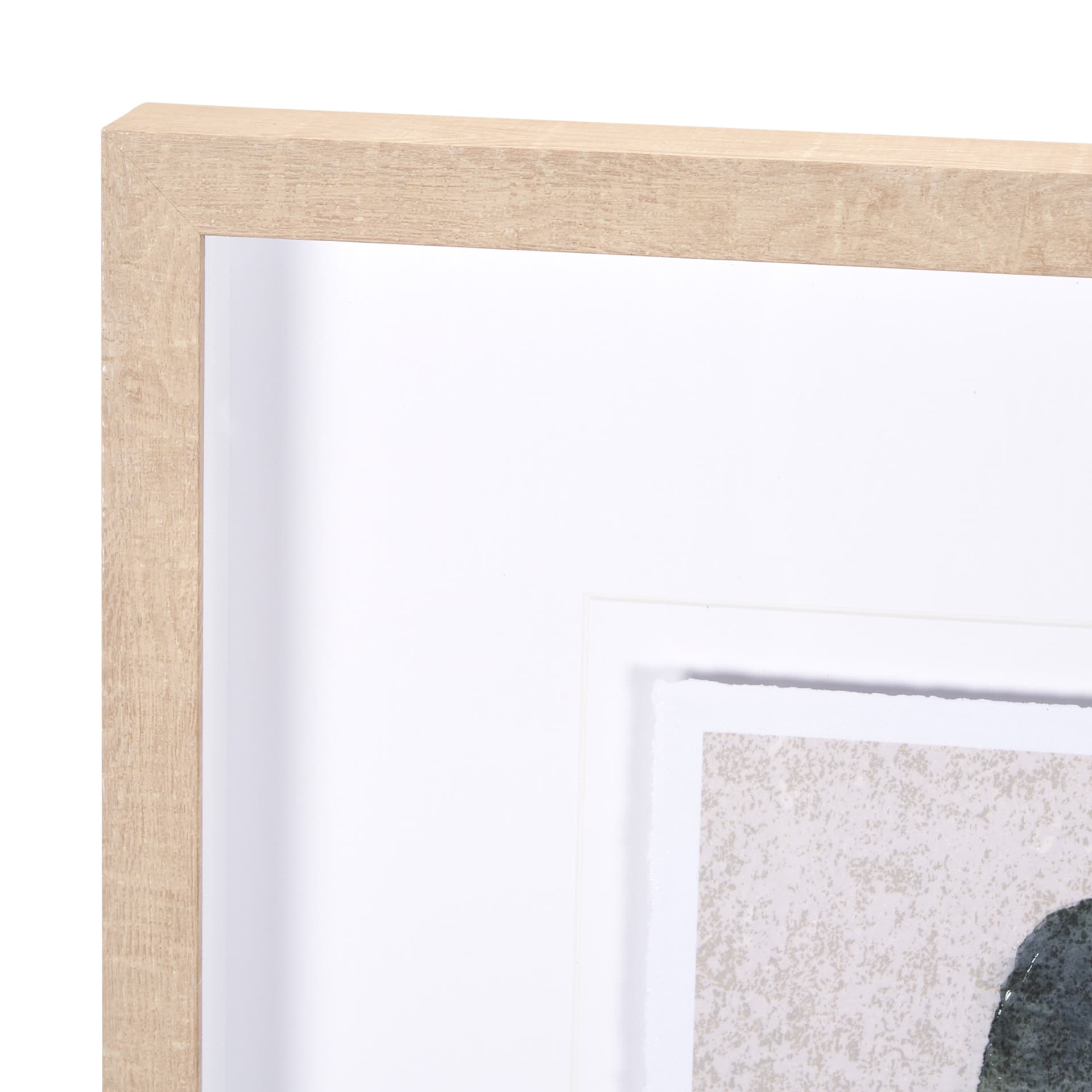 Summer Foliage I by Mercana Studio a Hand Embellished Textured Framed Art Print Matted under Glass — product photograph