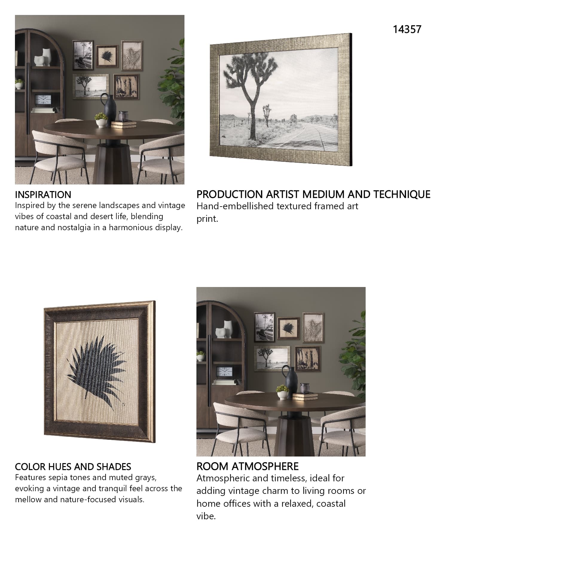 Surf Fence by Mercana Studio a Hand Embellished Textured Framed Art Print — in a styled room
