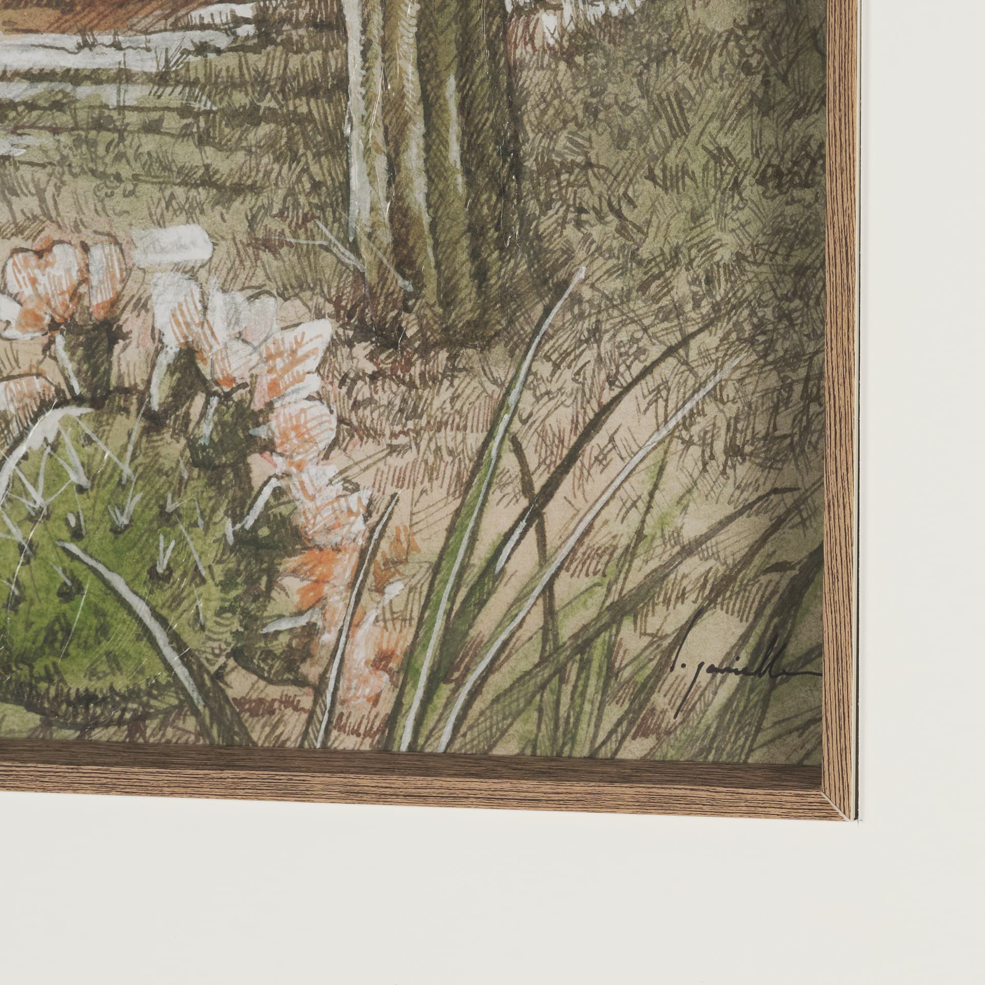 Red Rock Country III by Mercana Studio Hand-Embellished Framed Artwork Matted under Glass — product photograph