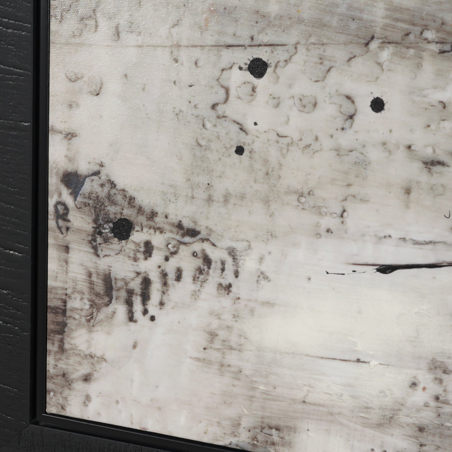 Blk Wht Bronze II by Jennifer Goldberger a Hand Embellished Textured Framed Canvas — product photograph