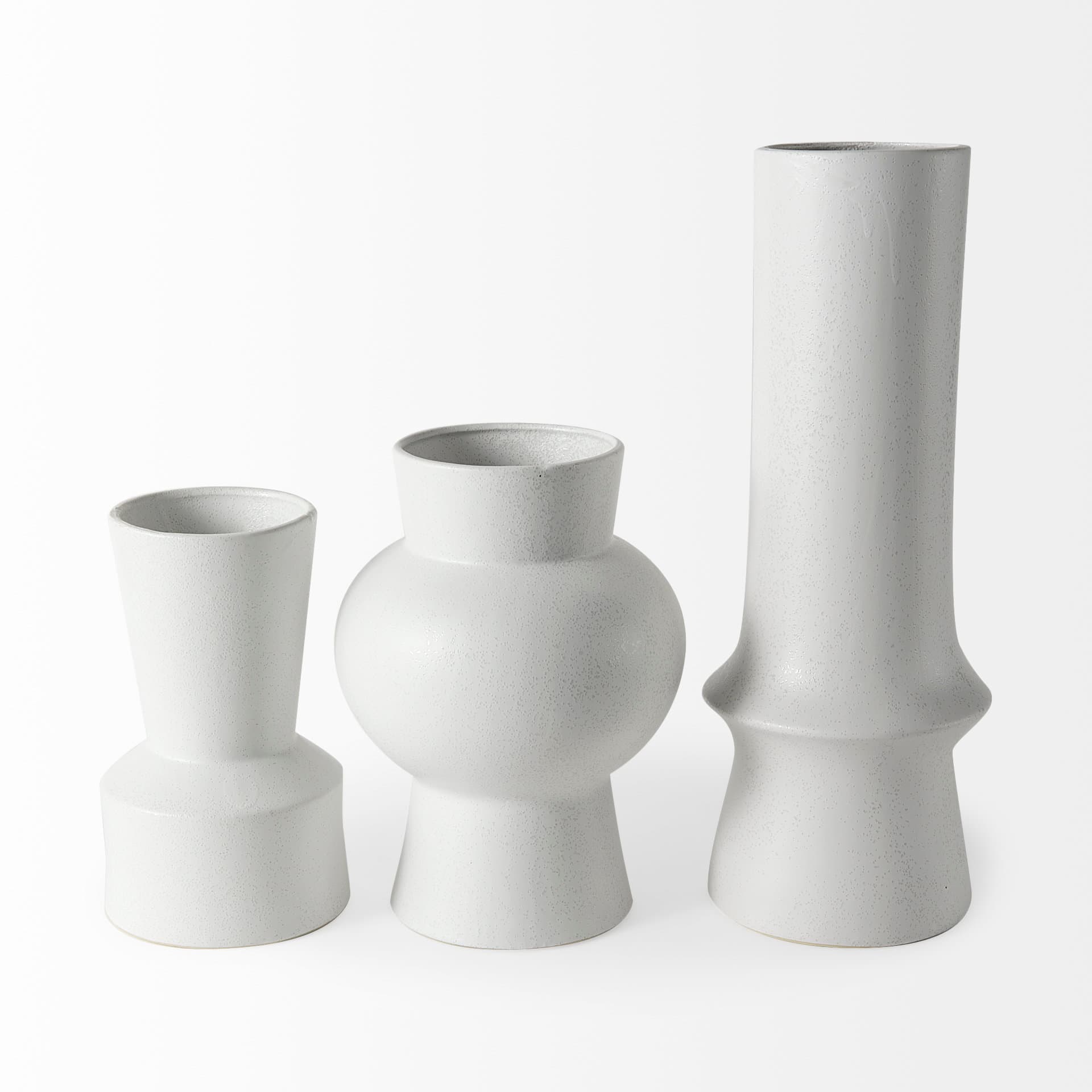 Laforge 10.8H Medium White Ceramic Vase — product photograph