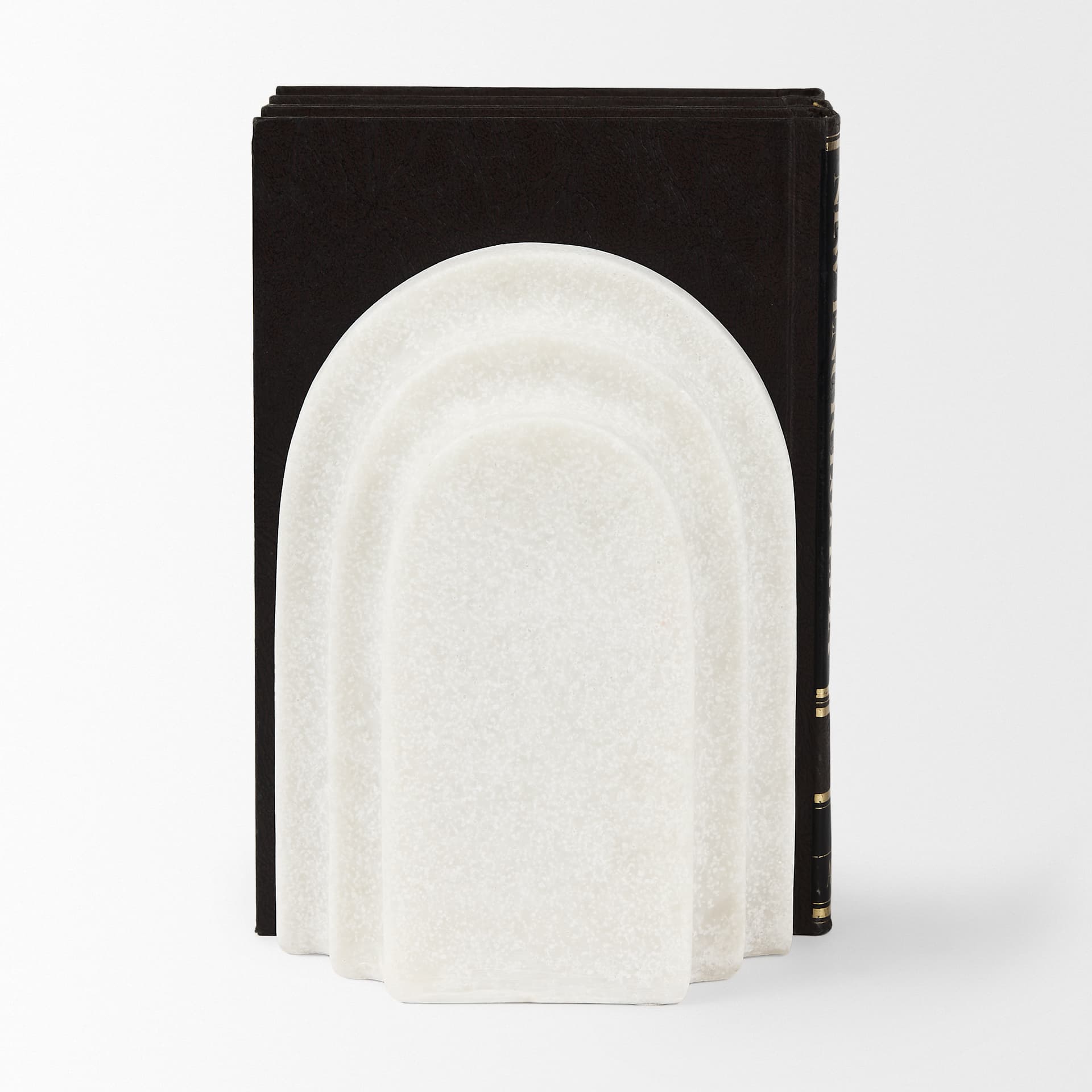 Empire Granite Resin Arc Book End Set — product photograph