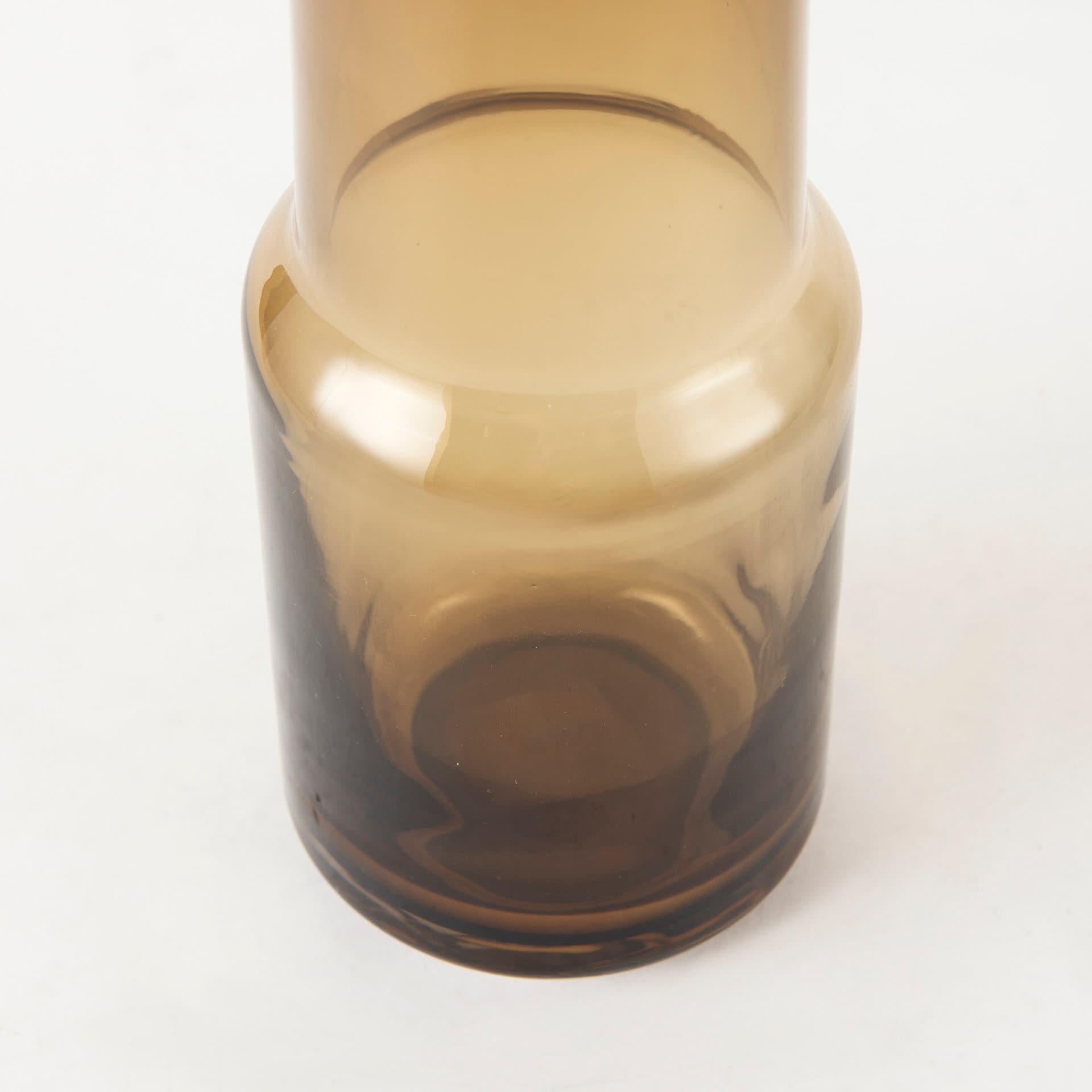 Amrita 4.1L x 4.1W x 11.9H Golden Brown Glass Vase — product photograph