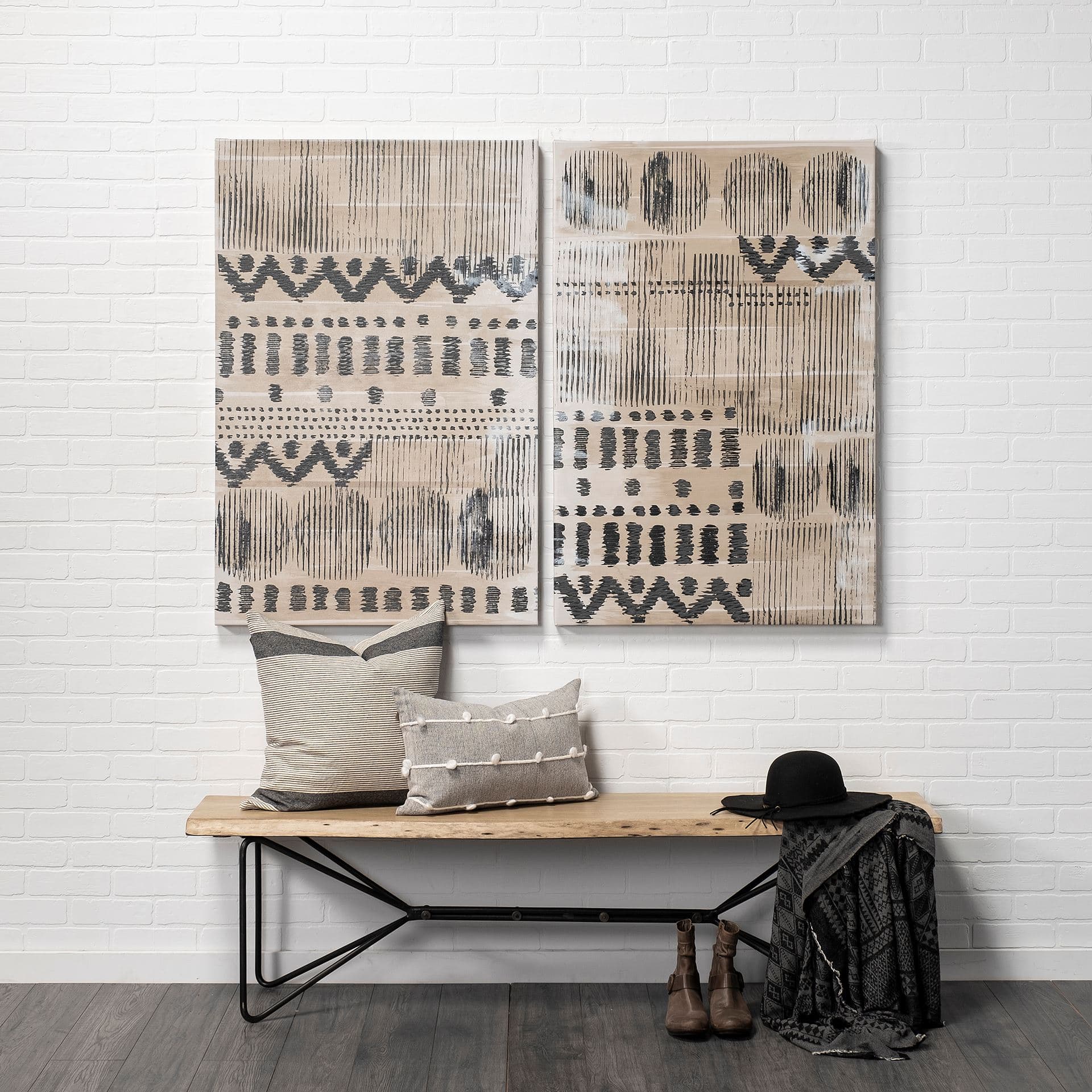 Wool and Silk I by Tom Reeves a Hand Embellished Textured Canvas — product photograph