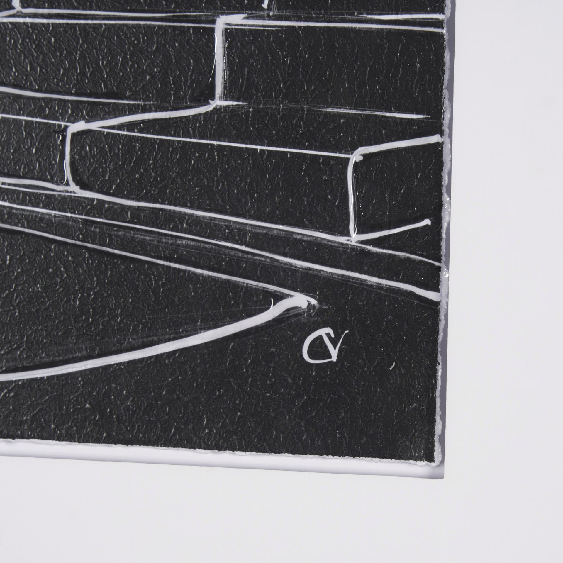 Interior Sketch III by Mercana Studio a Hand Embellished Framed Art Print Matted under Glass — product photograph