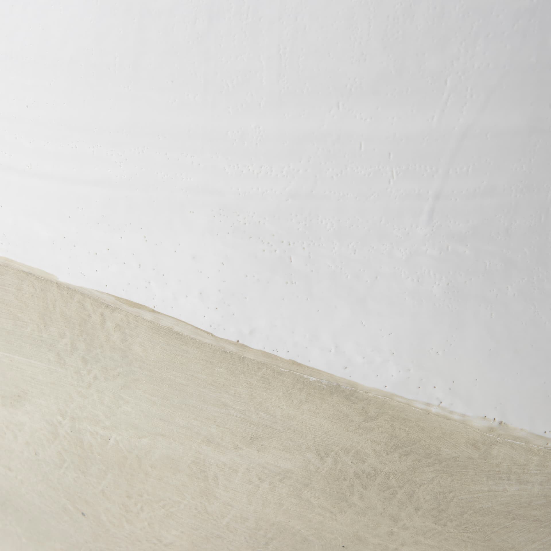 Amos 20.5L x 20.5W x 31.9H White and Dark Beige Color Blocked Ceramic Floor Vase — product photograph