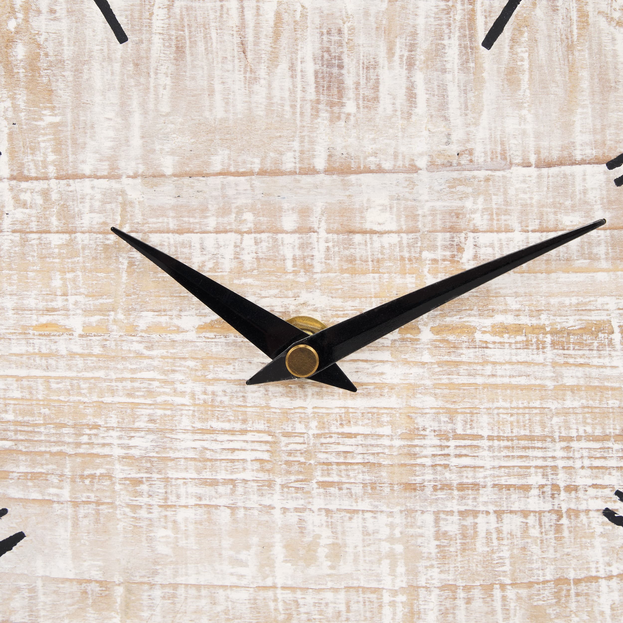 Raja Matte Black Metal w/ Wood Table Clock — product photograph
