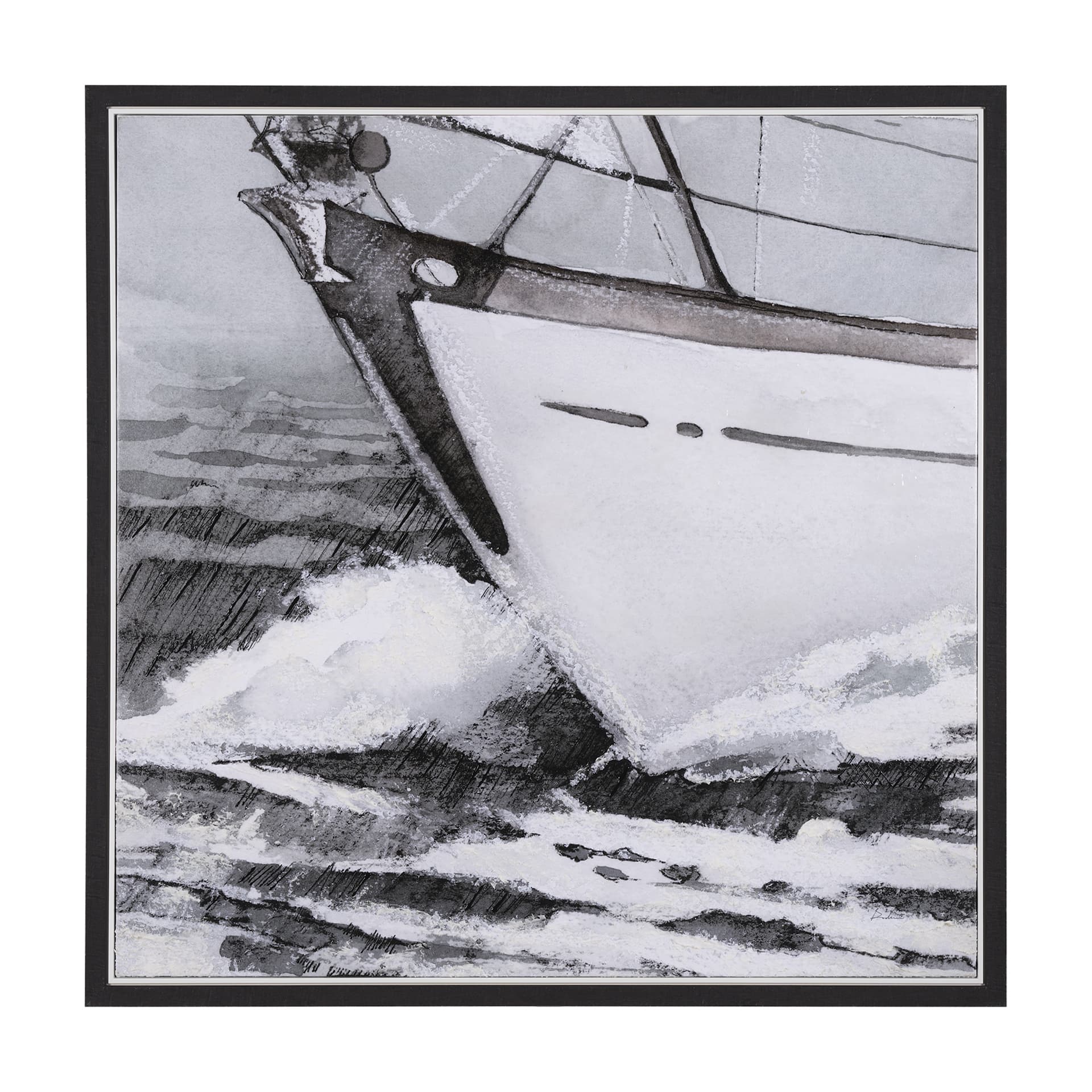 Seaside Vacation III by Mercana Studio a Hand Embellished Textured Framed Canvas — product photograph