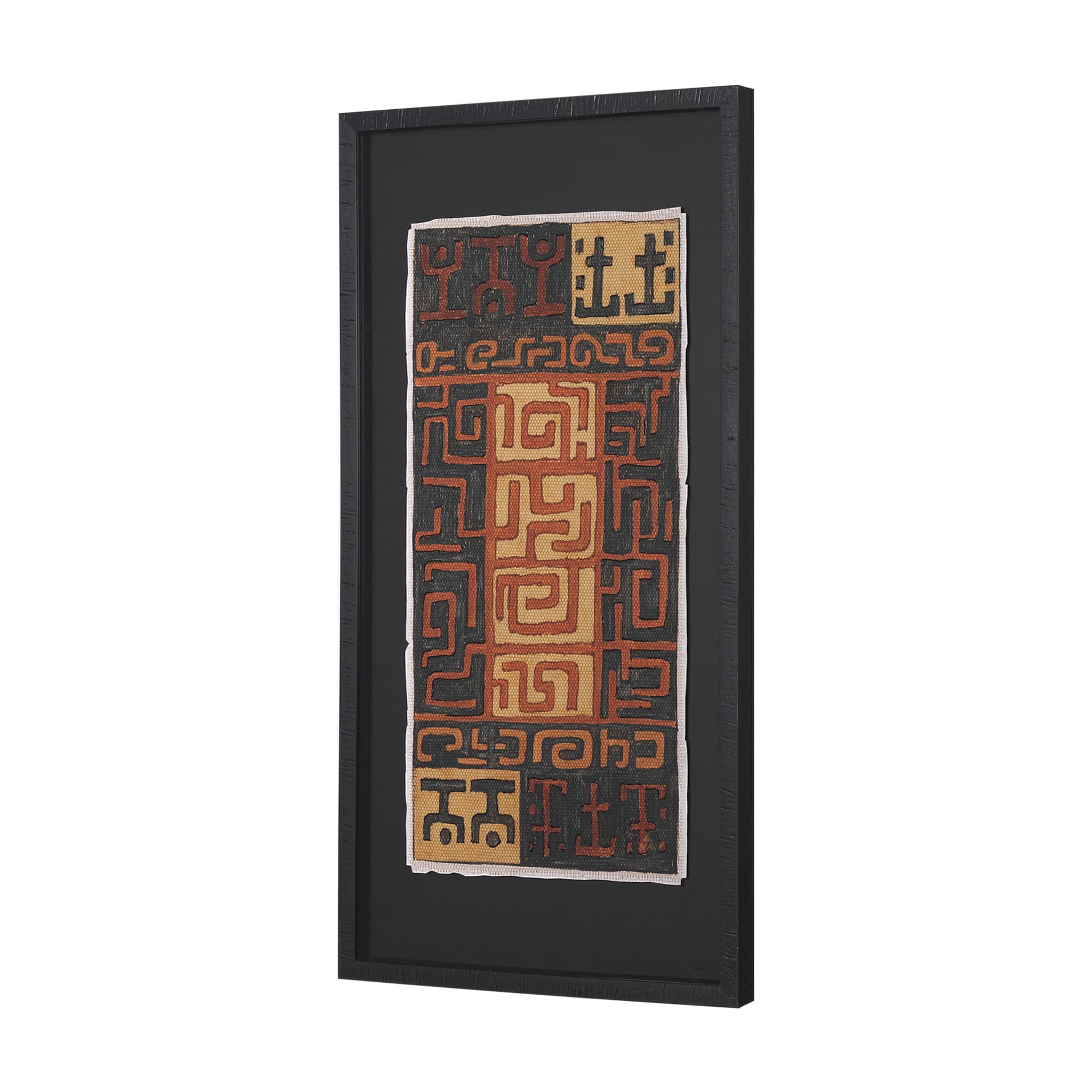 Mud Cloth Tapestry II by Mercana Studio a Hand Embellished Framed Art Print Matted under Glass — product photograph