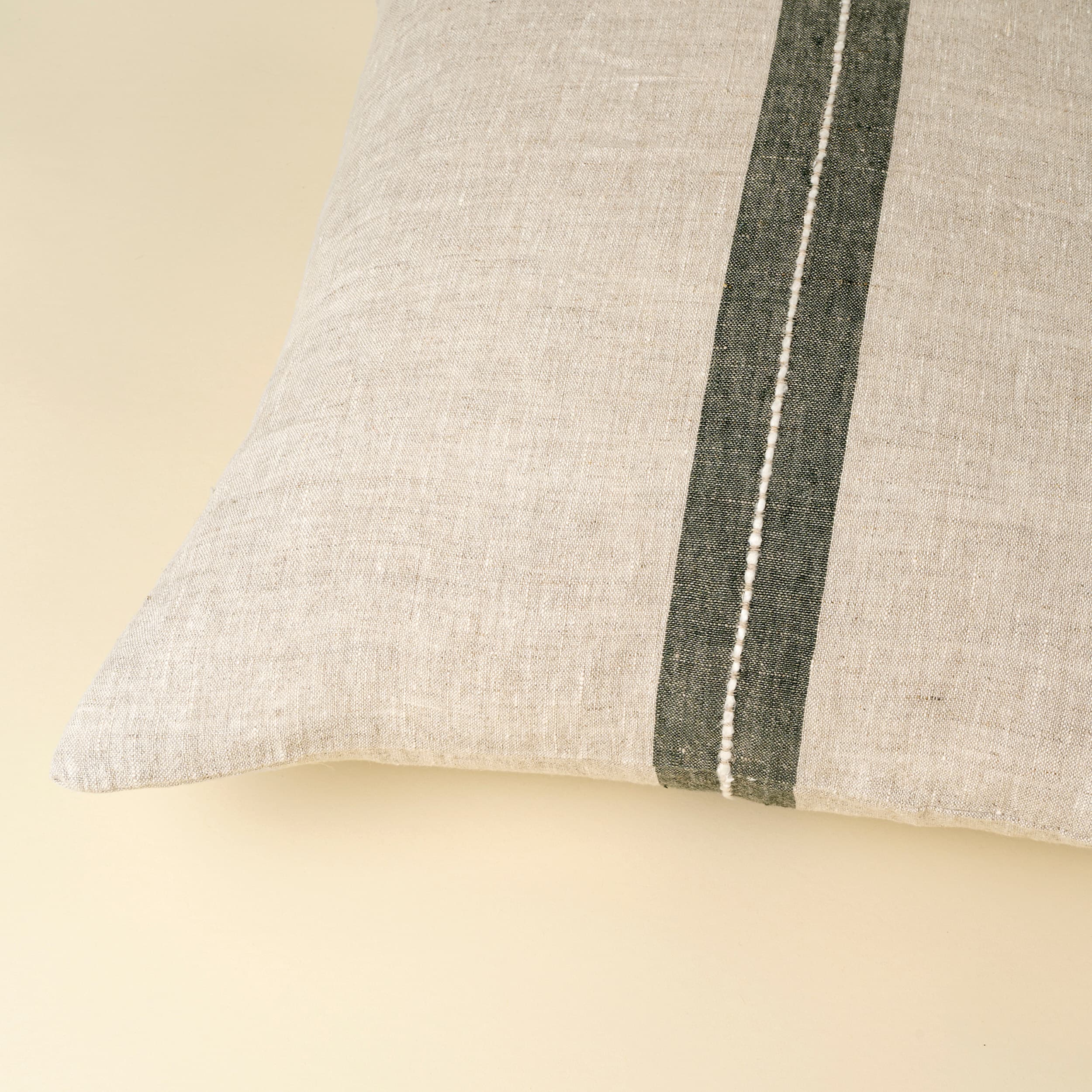 Emmett 20x20 Linen Pillow, Natural Cover — product photograph