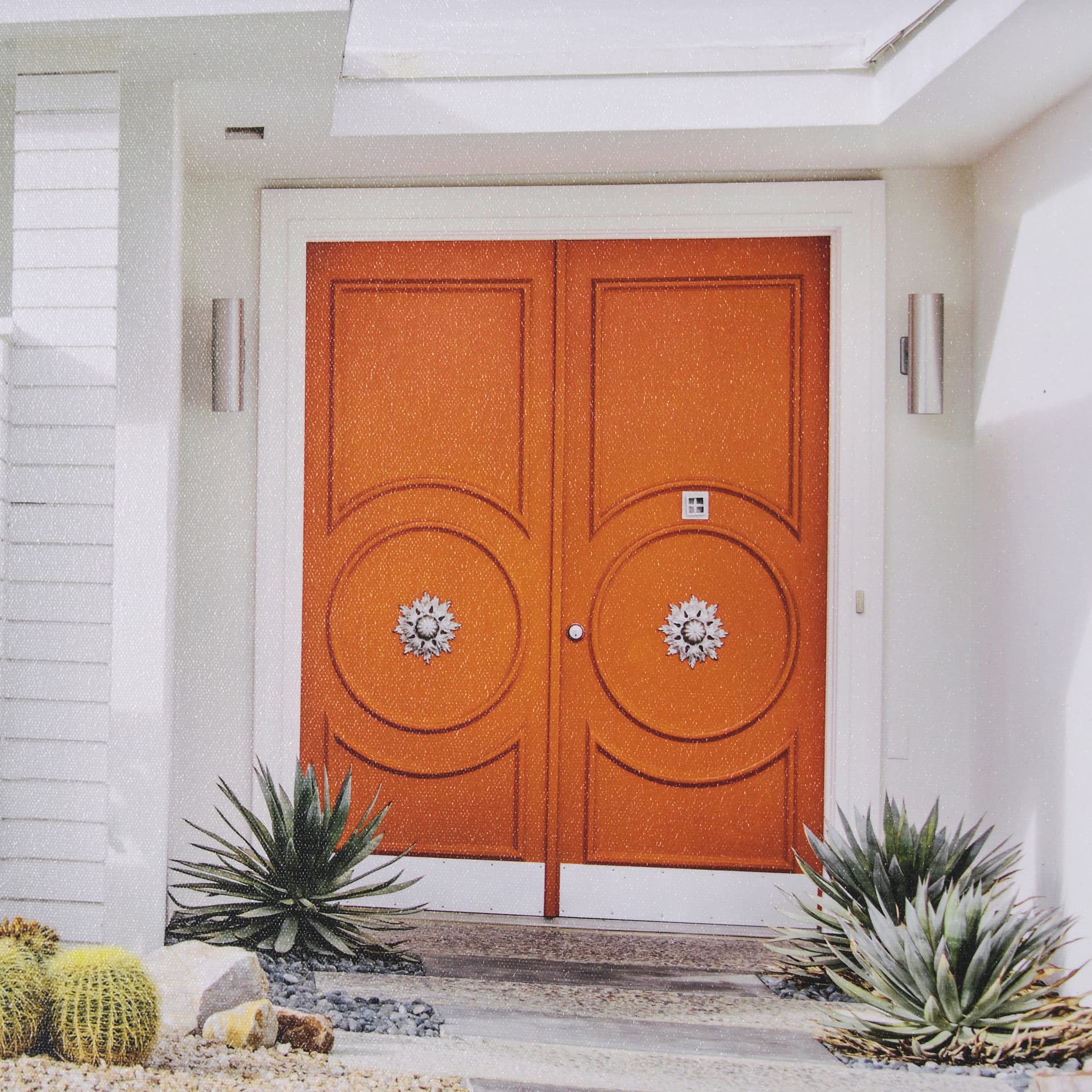 Palm Springs Villa Puerta Naranja Irene Suchocki Hand Embellished Framed Photo Art Print Matted unde — product photograph