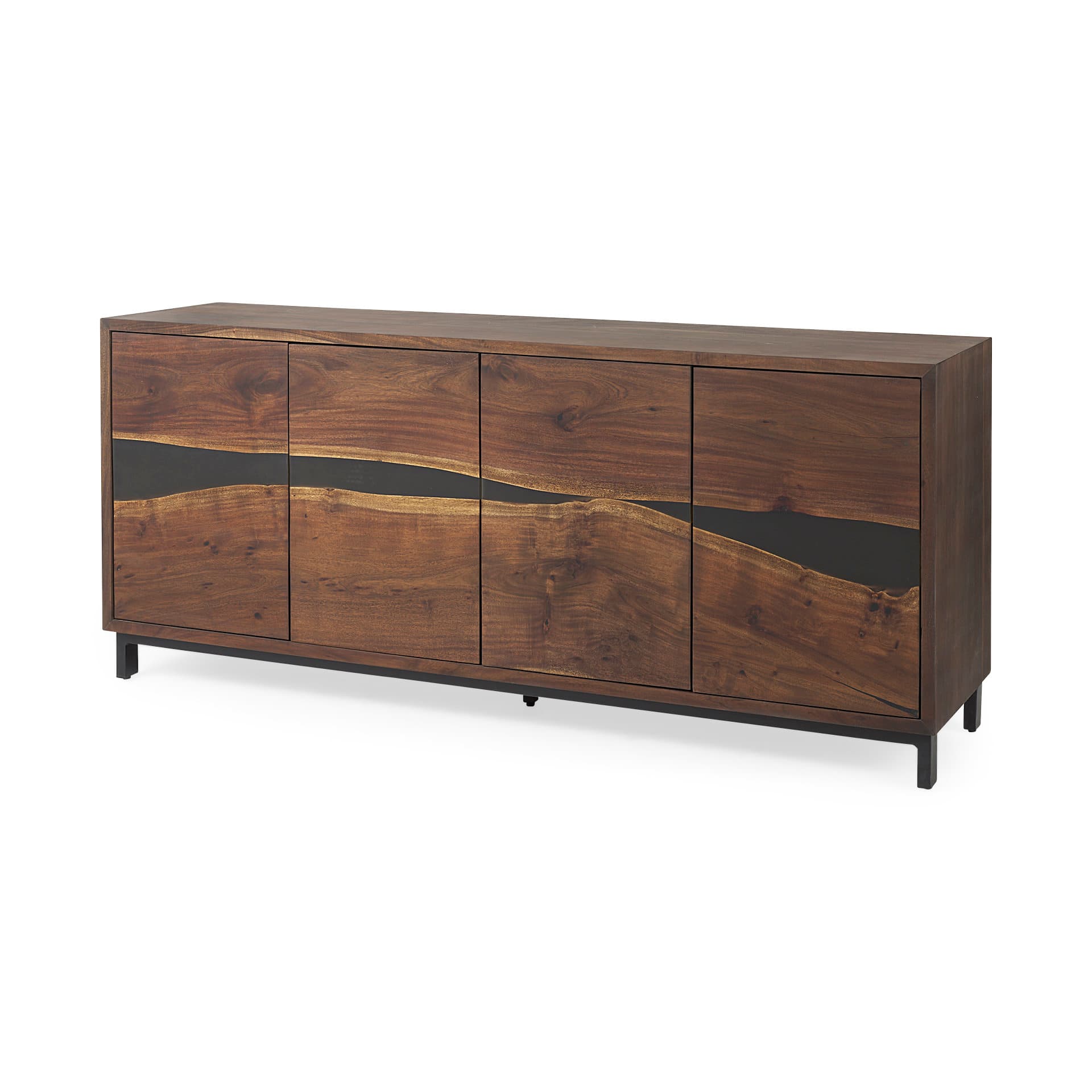 Hemlock 69L x 18W x 30H Brown Wood Sideboard — product photograph