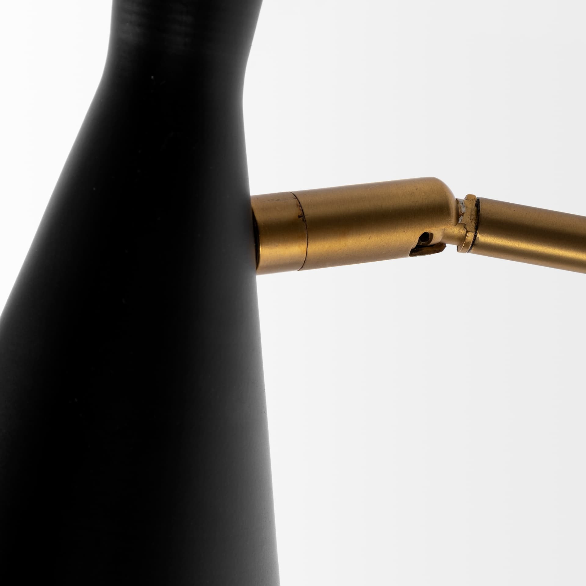 Tremont I 23"L x 5.25"W x 17.5"H Black/Gold Metal Conical Shade Wall Sconce — product photograph