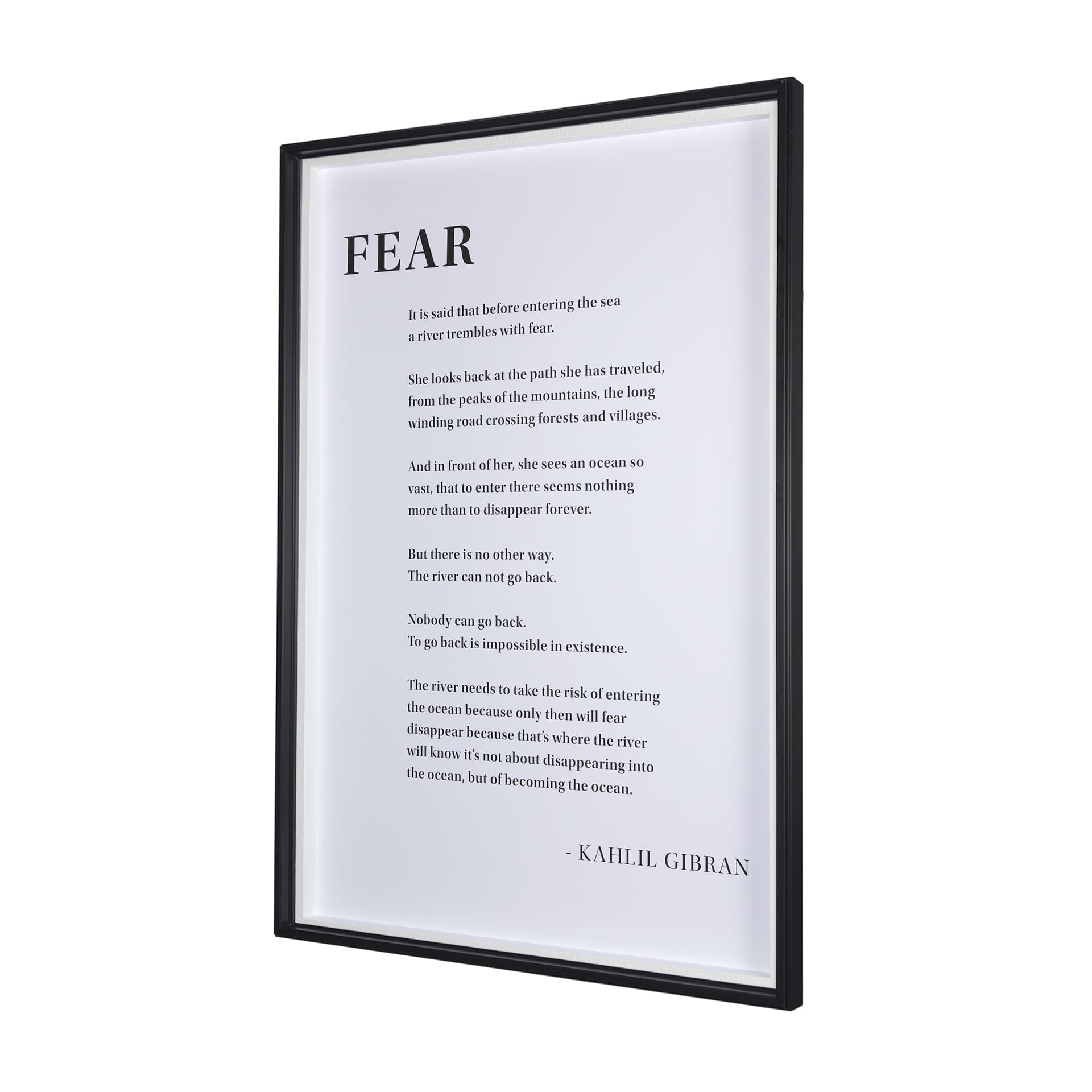 Fear by Mercana Studio a Hand Embellished Textured Framed Art Photograph Matted under Glass — product photograph