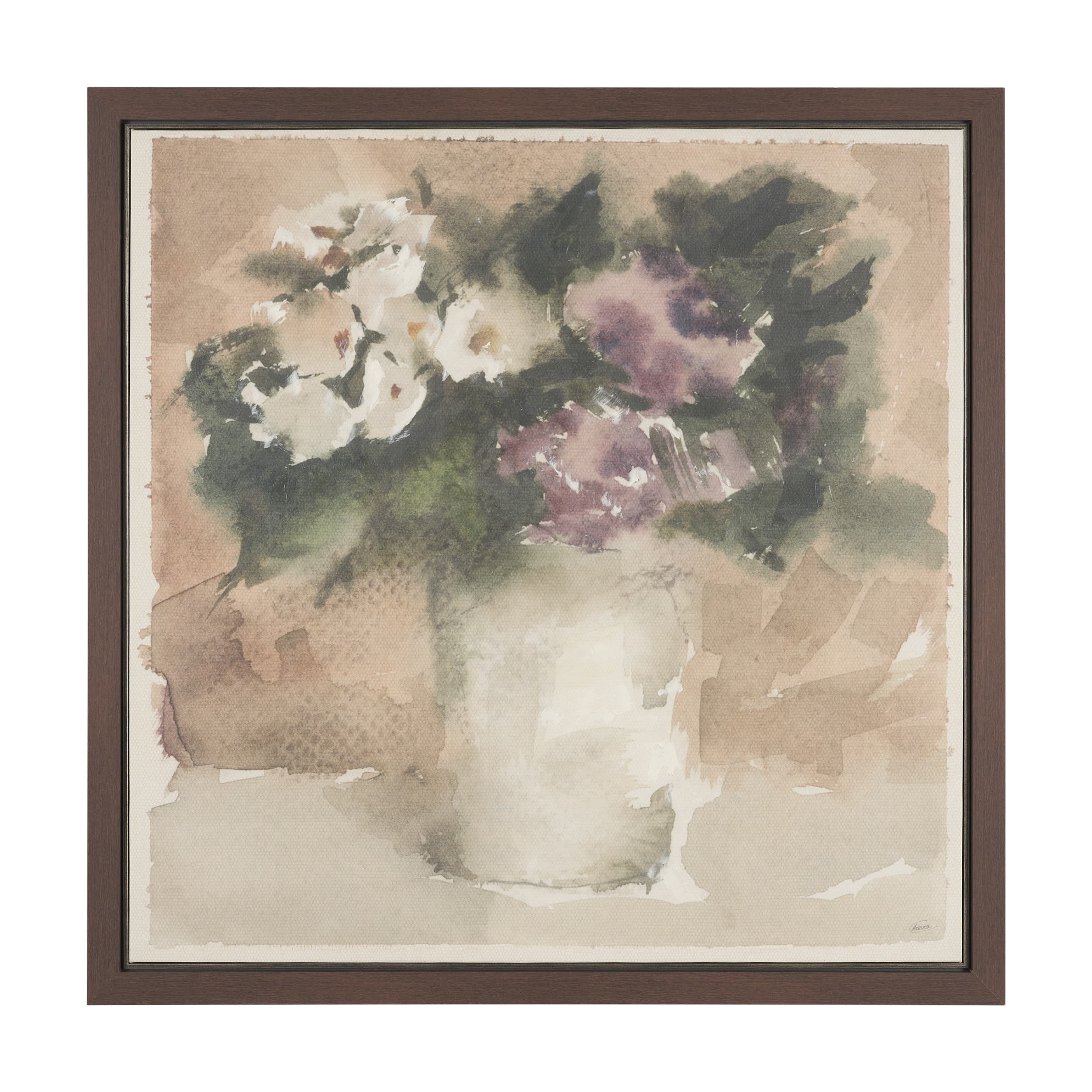 Violet by Mercana Studio Hand-Embellished Textured Framed Canvas Artwork — product photograph