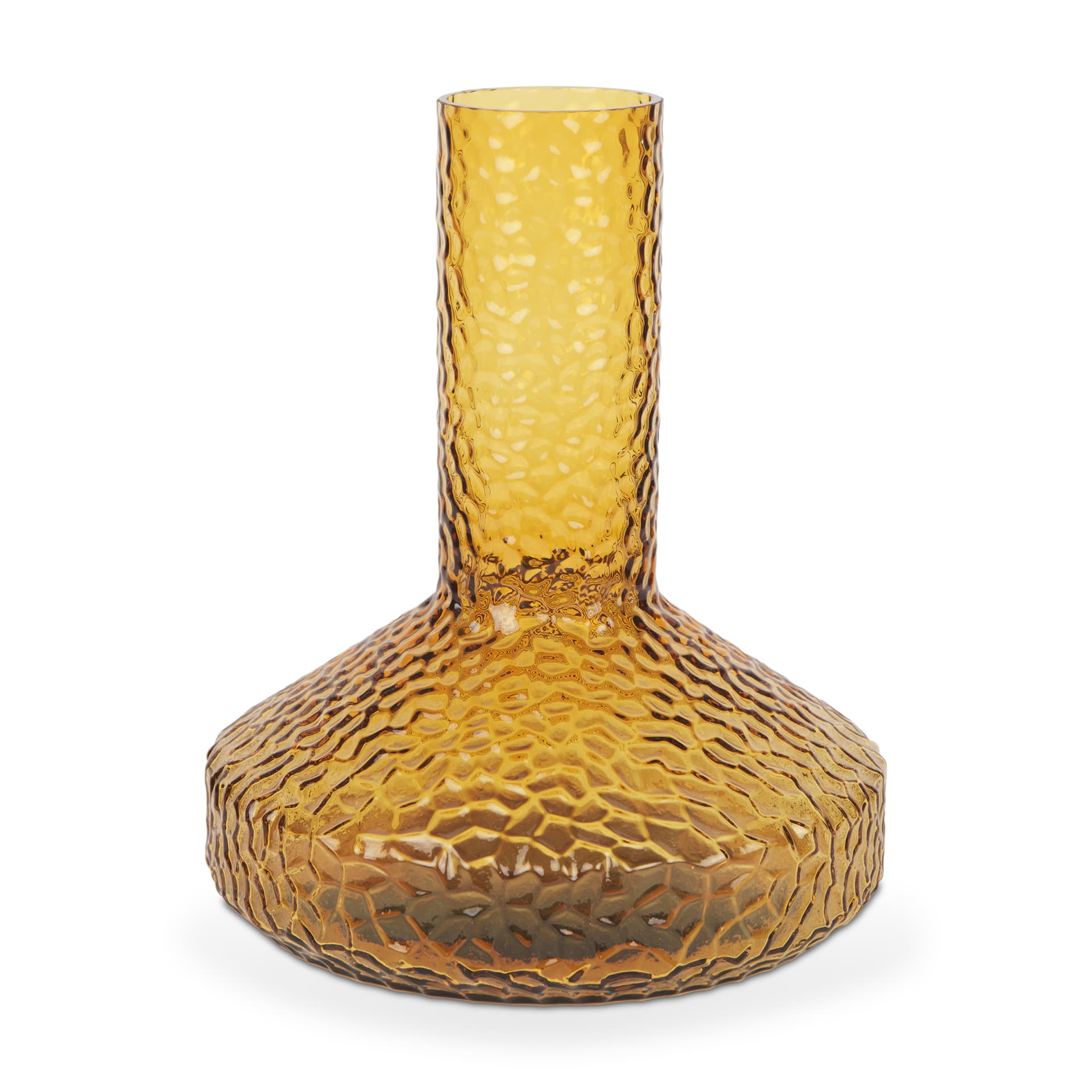 Jolene 11.8" Amber Waterglass Glass Vase — product photograph
