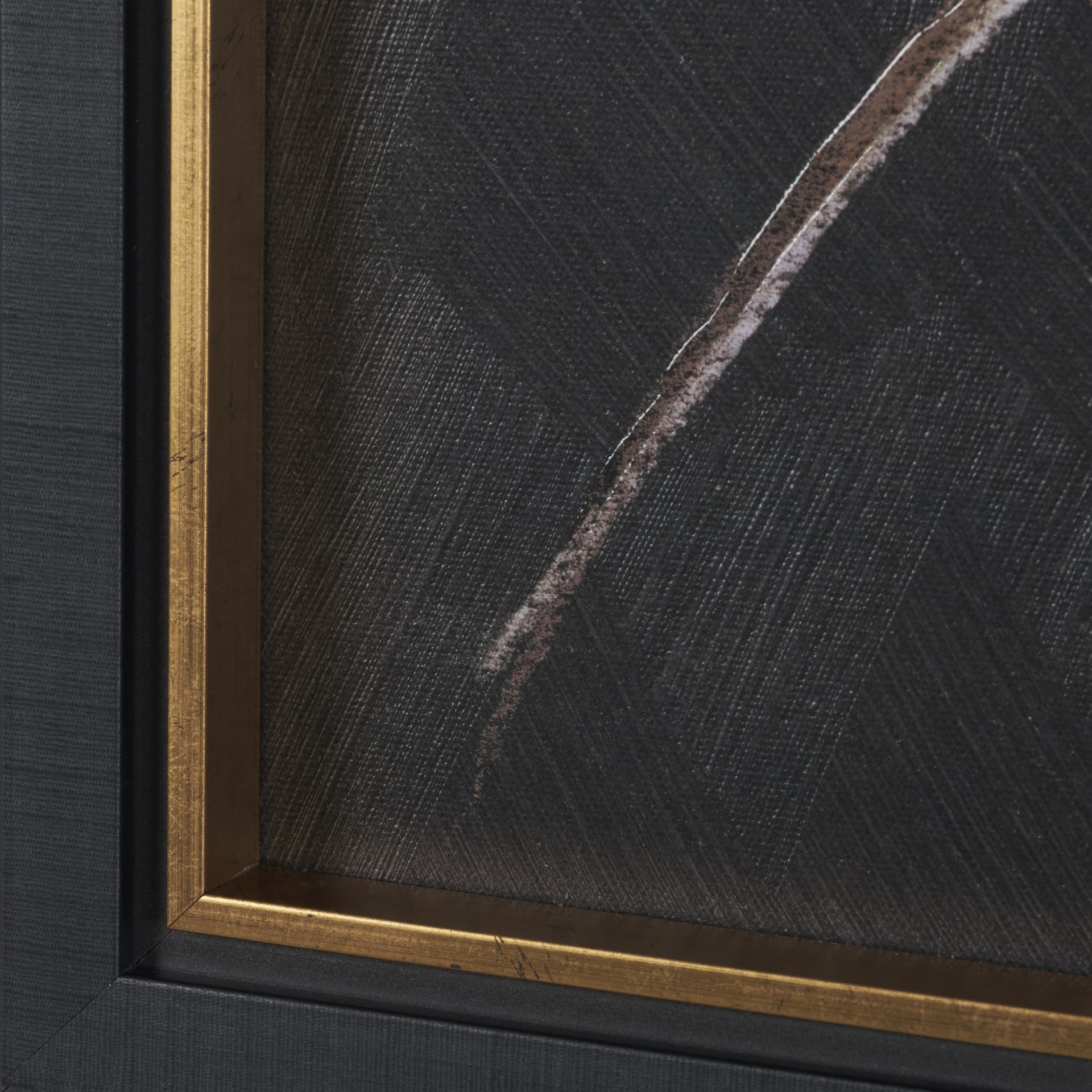 Golden Grasses III by Mercana Studio Hand Embelished Textured Framed Artwork Matted — product photograph