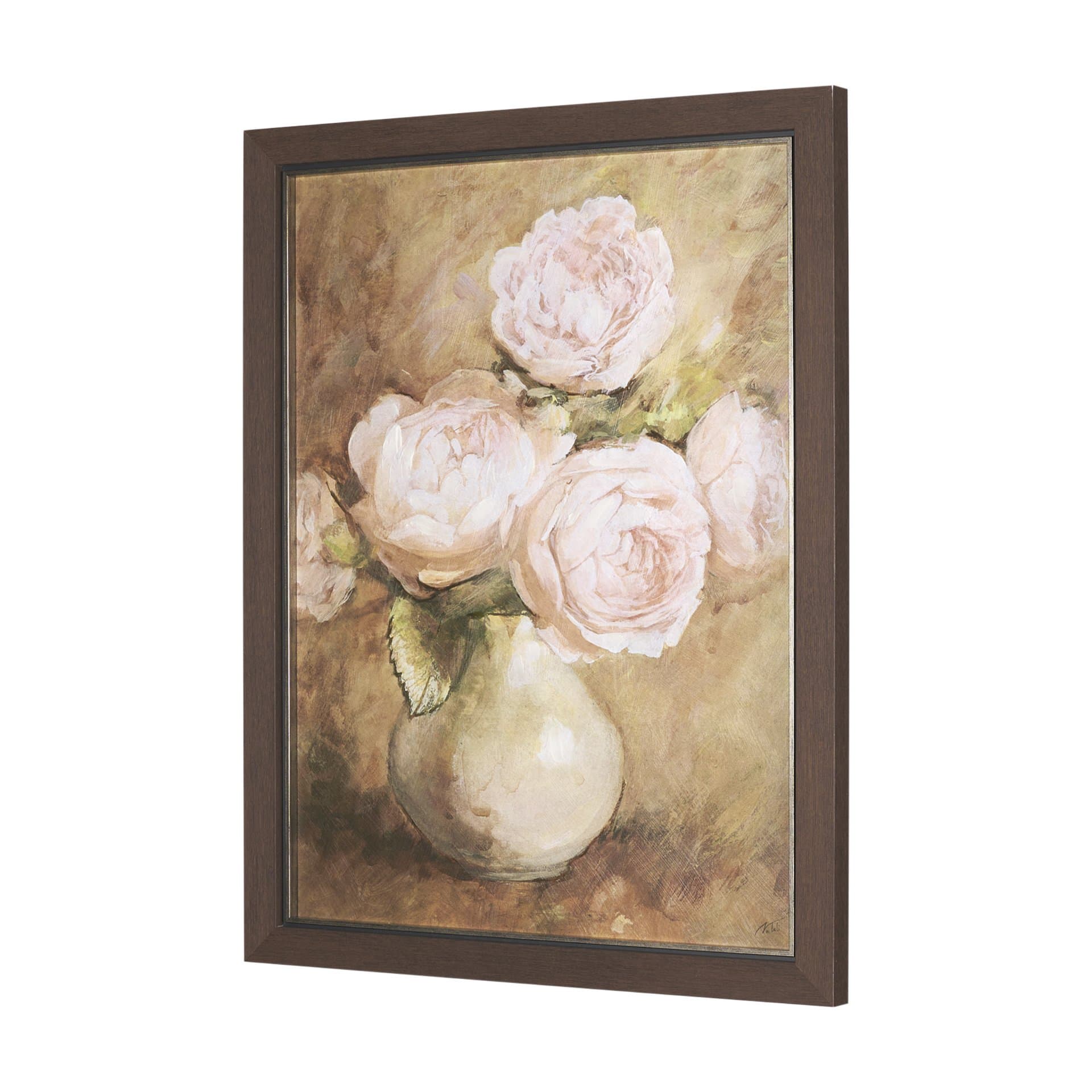 Fragrant Bloom by Mercana Studio Hand-Embellished Textured Framed Artwork Matted — product photograph