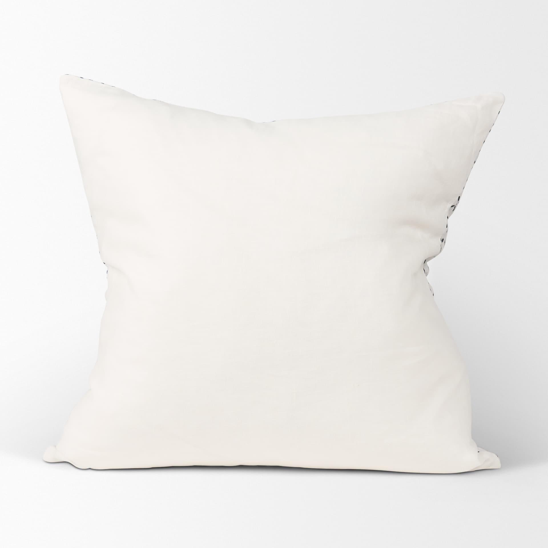 Jayden 22x22 Cream w/ Black Print Linen Square Pillow Cover — product photograph