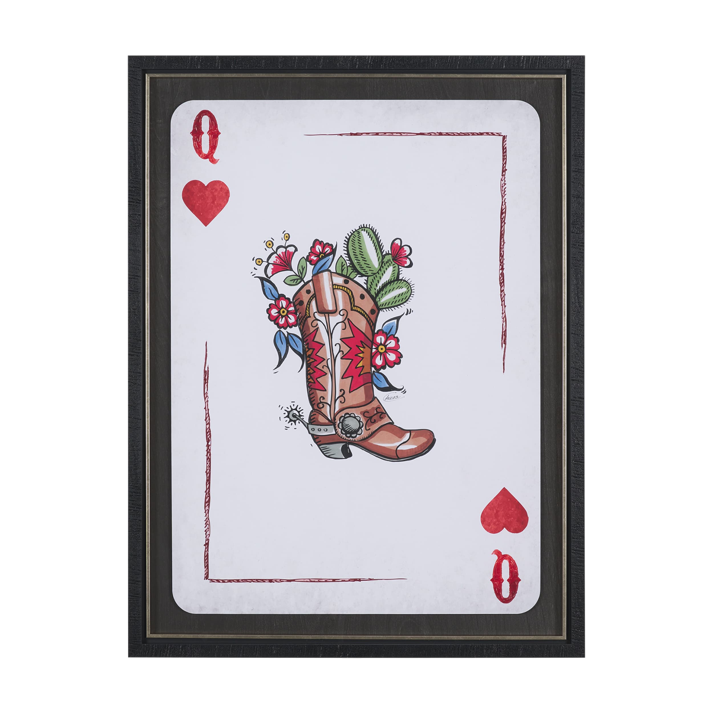 Wild West II by Mercana Studio Hand-Embellished Framed Artwork Matted under Glass — product photograph