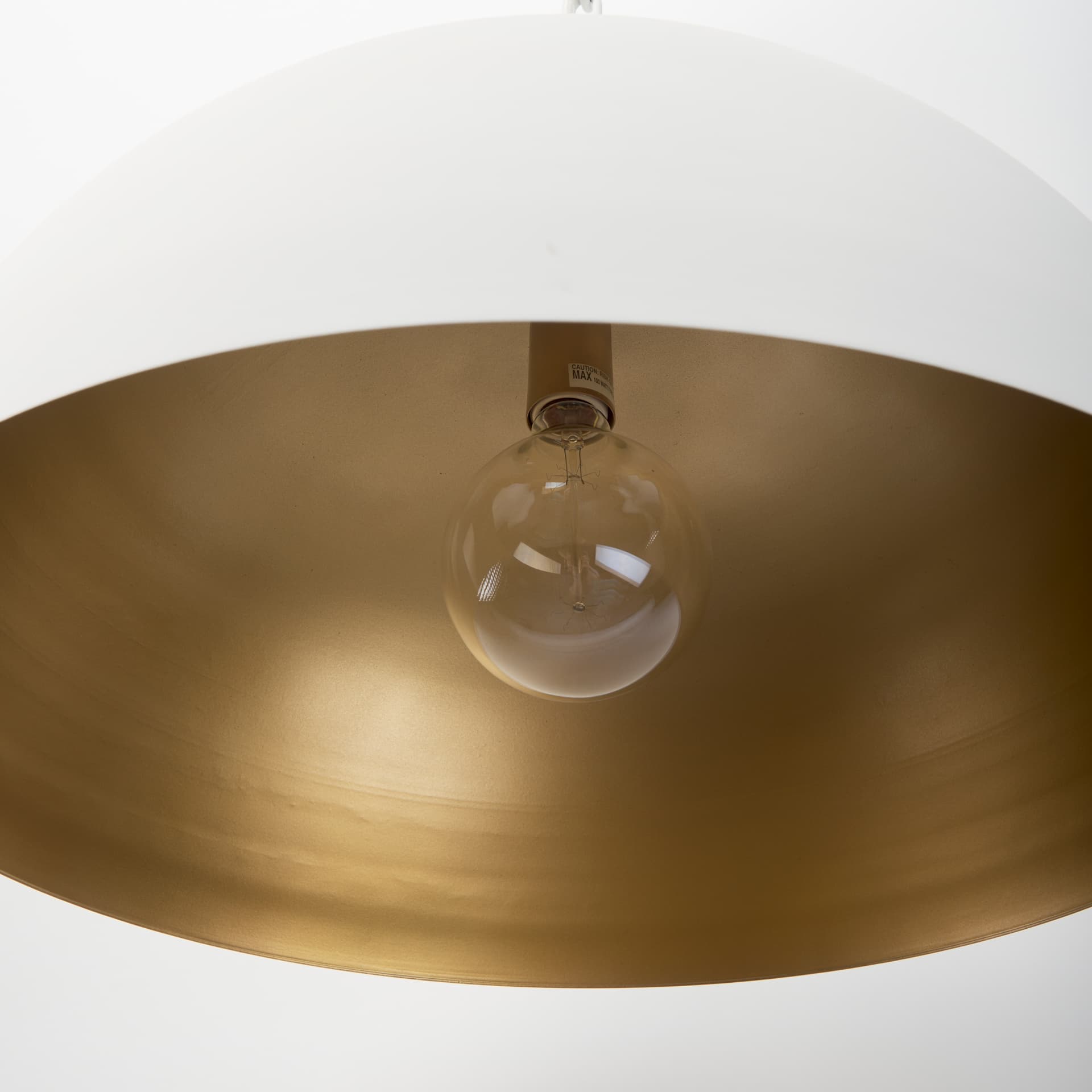 Doma 24" Round White Dome Pendant Light — product photograph