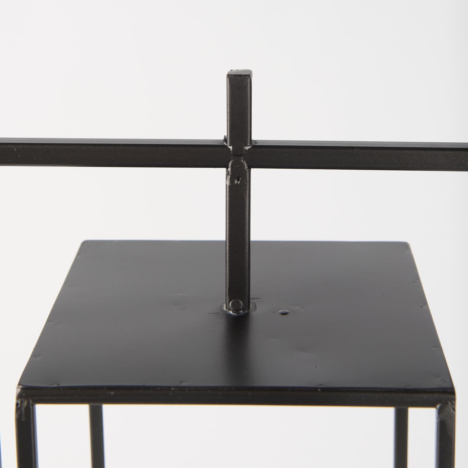 Albus I Large Black Metal Rectangular Table Candle Holder — product photograph