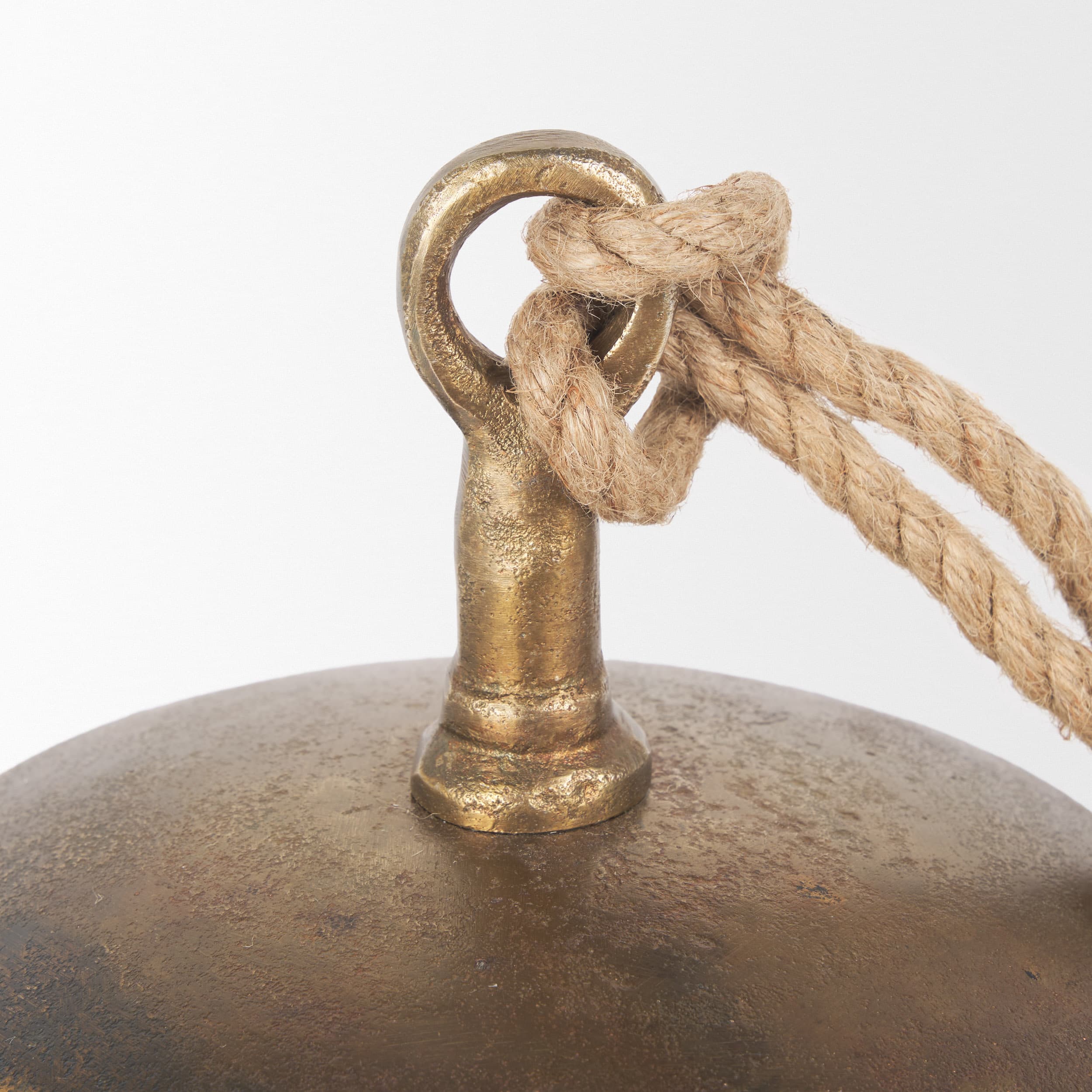 Quincy Large Gold Metal Decorative Bell Object — product photograph