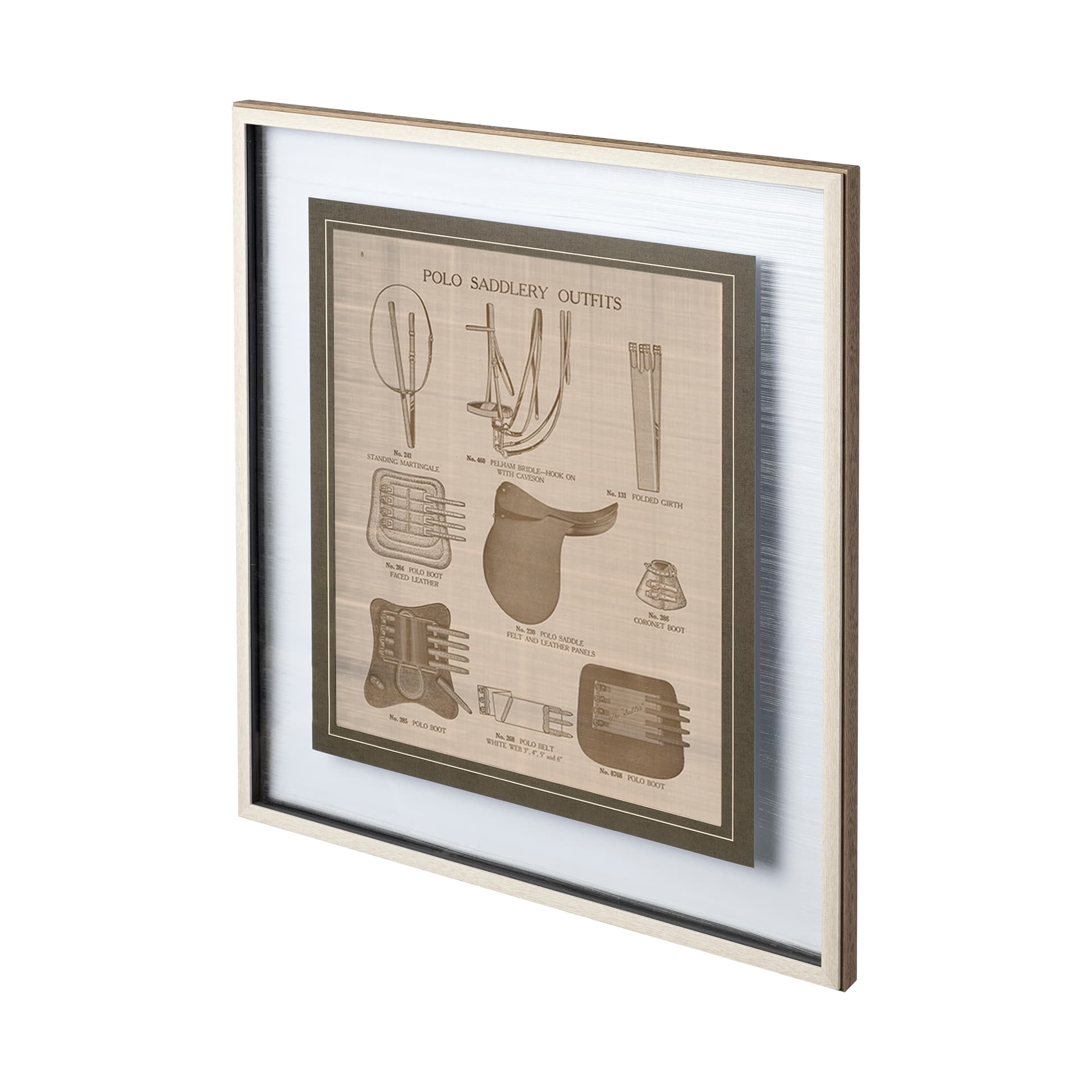 Equine Riding Gear II v2 by Mercana Studio Hand Embellished Framed Art Print Matted under Glass — product photograph