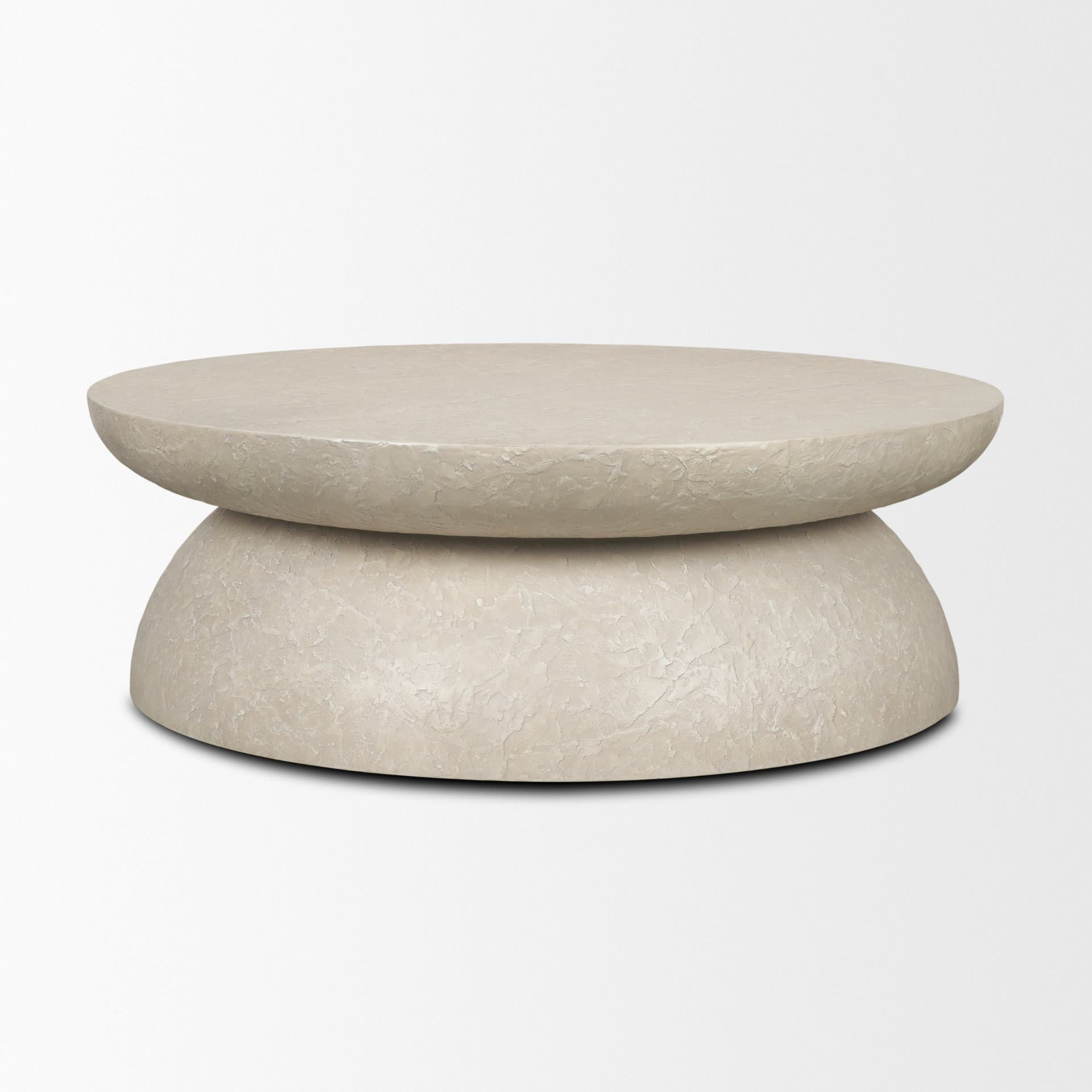 Mesa 48" Round Stone Finish Coffee Table — product photograph