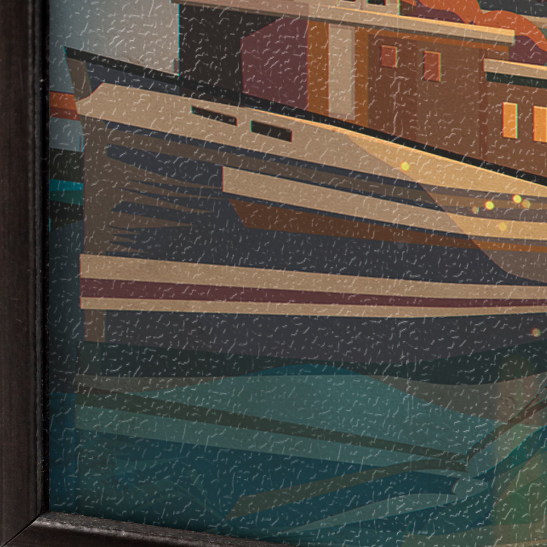 Victoria Go Canada (SM) by Mercana Studio a Hand Embellished Decograph Framed Art Print — product photograph