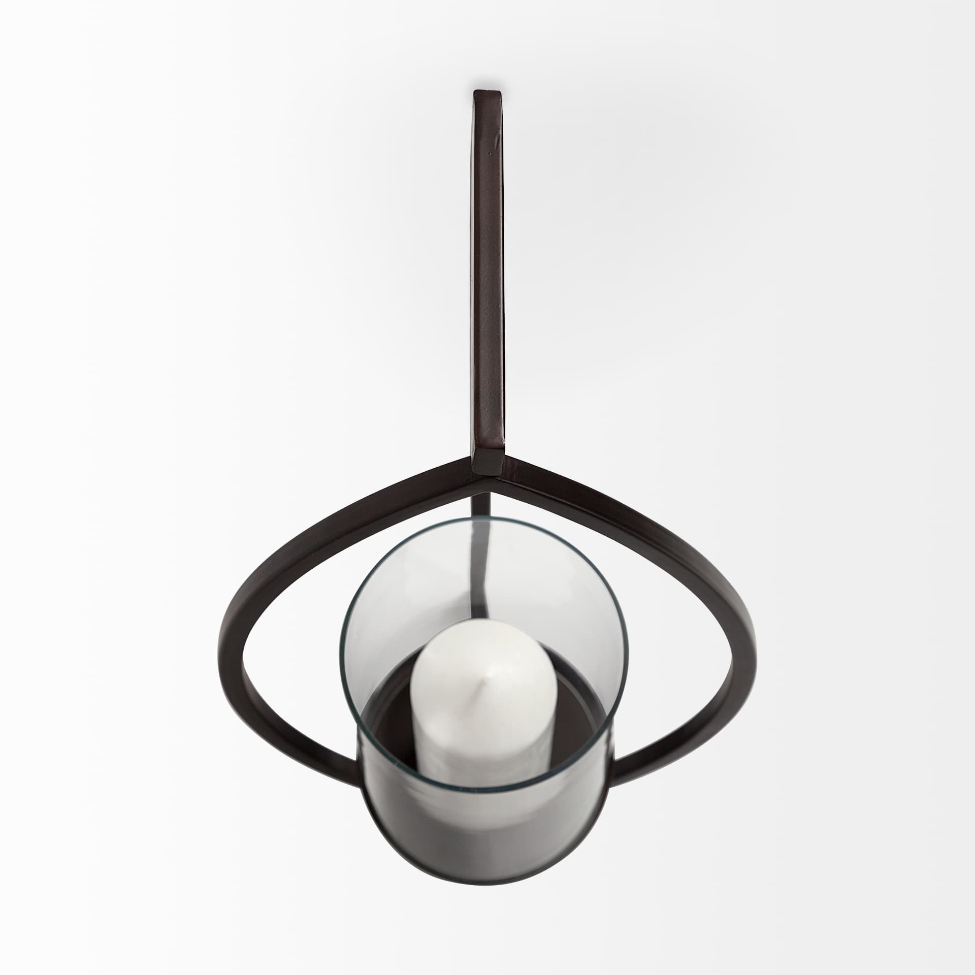 Drax 22"H Black Metal Wall Candle Holder — product photograph