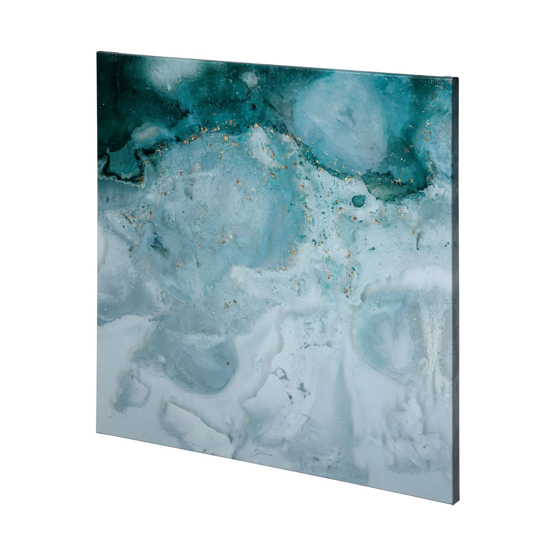 Aerial Blue II by Mercana Studio a Hand Embellished Textured Canvas — product photograph