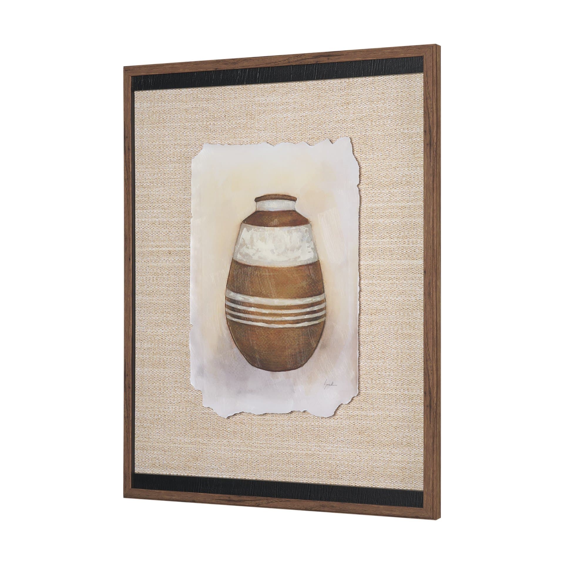 Peruvian Beginnings I by Mercana Studio Hand Embelished Textured Framed Artwork Matted under Glass — product photograph