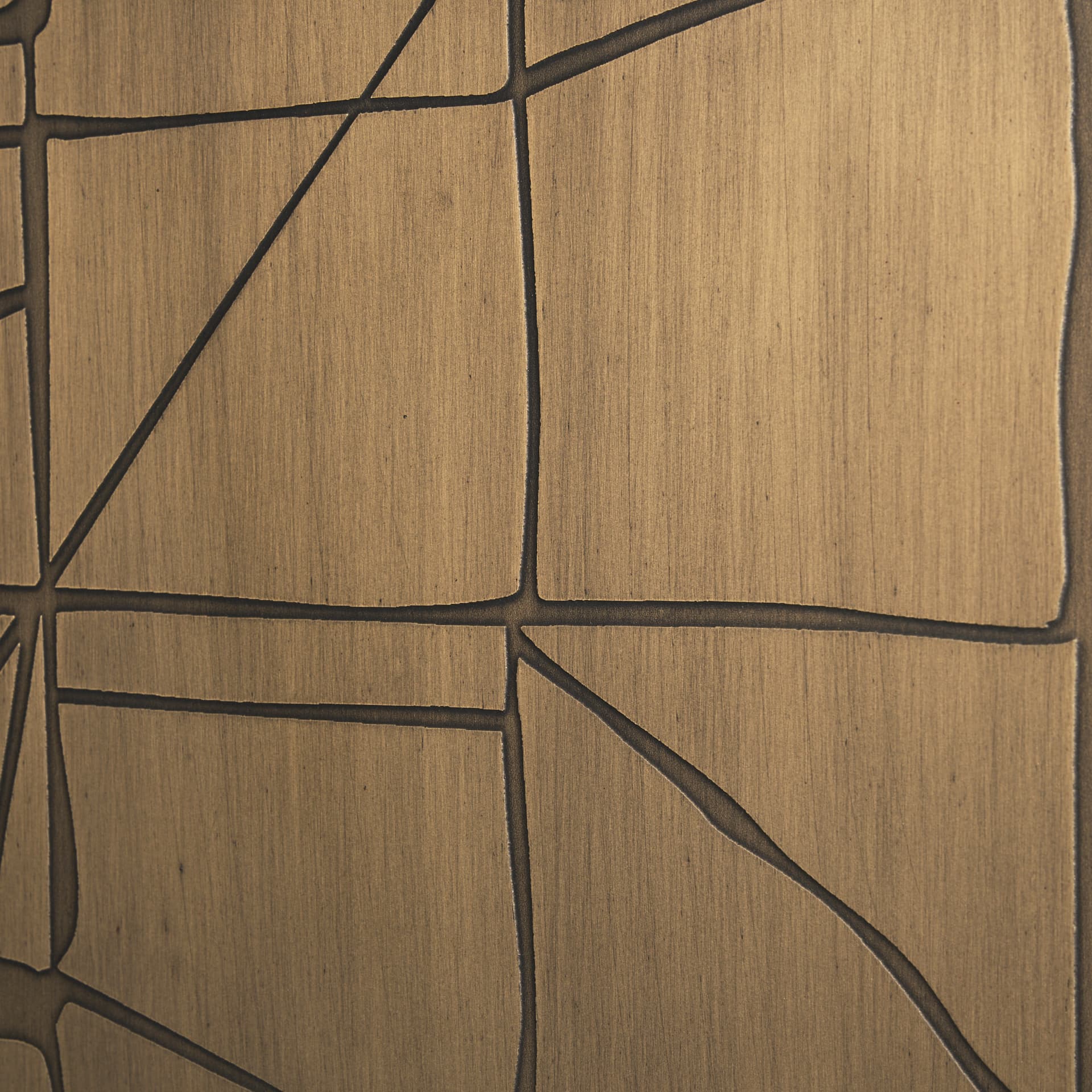 Roho Painted Gold Metal Wall Art — product photograph