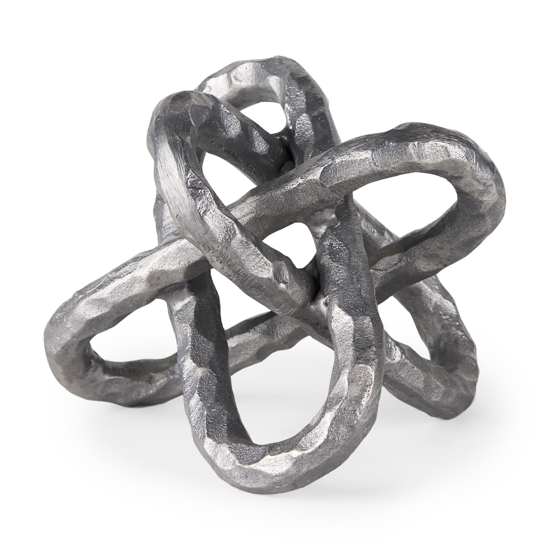 Wilhelm I (Small) 7L x 7W Silver Metal Link Decor Object — product photograph