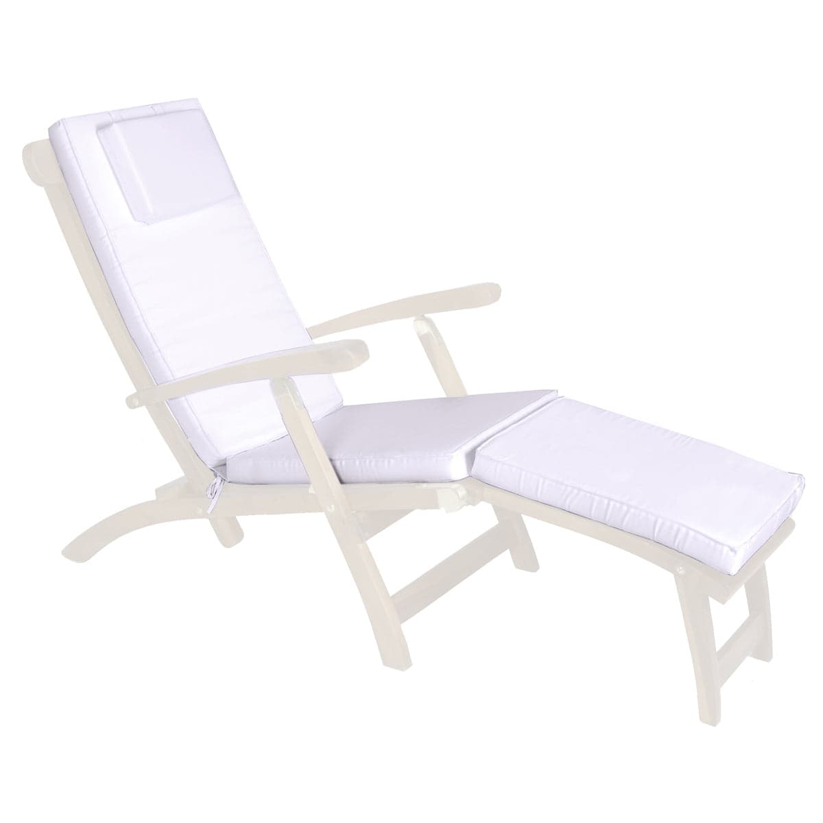 Steamer Chair Royal White Cushion TC53-RW — product photograph