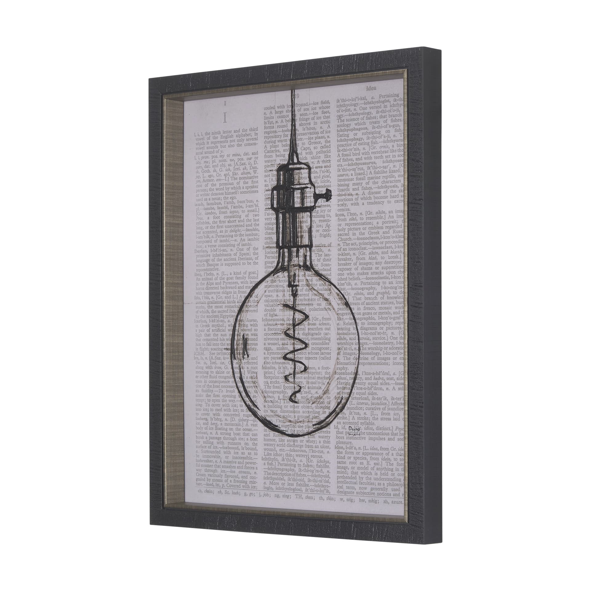 Vintage Page II by Mercana Studio a Hand Embellished Textured Framed Art Print — product photograph