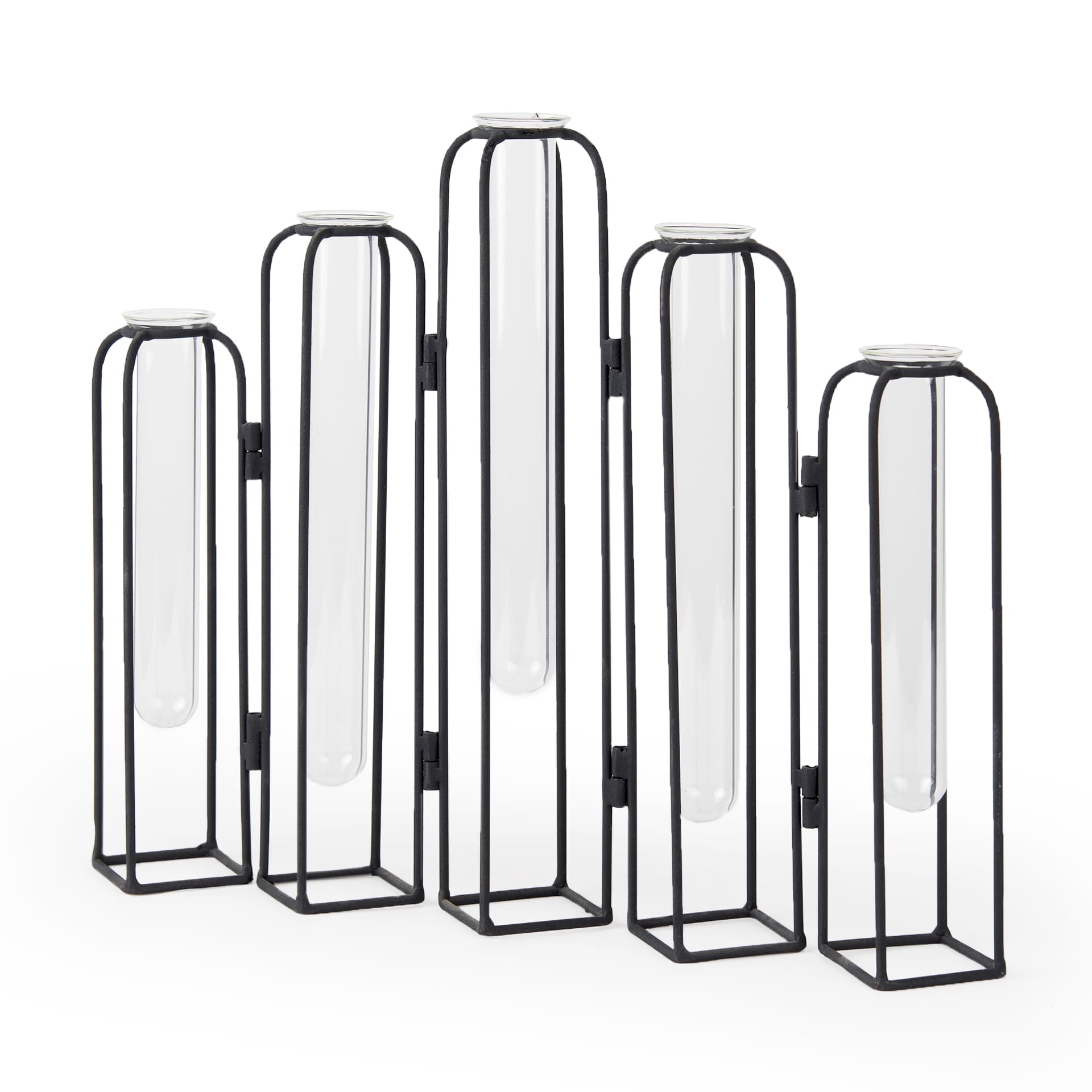 Mila 13.4L x 2.5W x 11.0H Metal and Glass Decorative Accent — product photograph