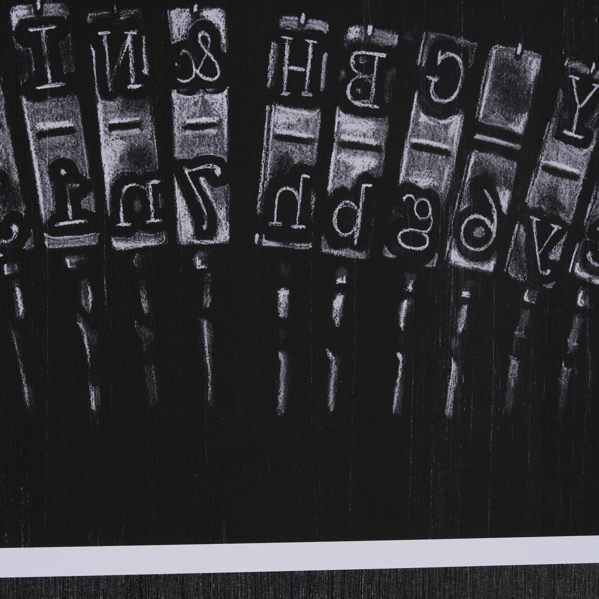 Antique Typewriter Bars by Ethan Harper Hand Embellished Textured Framed Photo Art Print Matted unde — product photograph