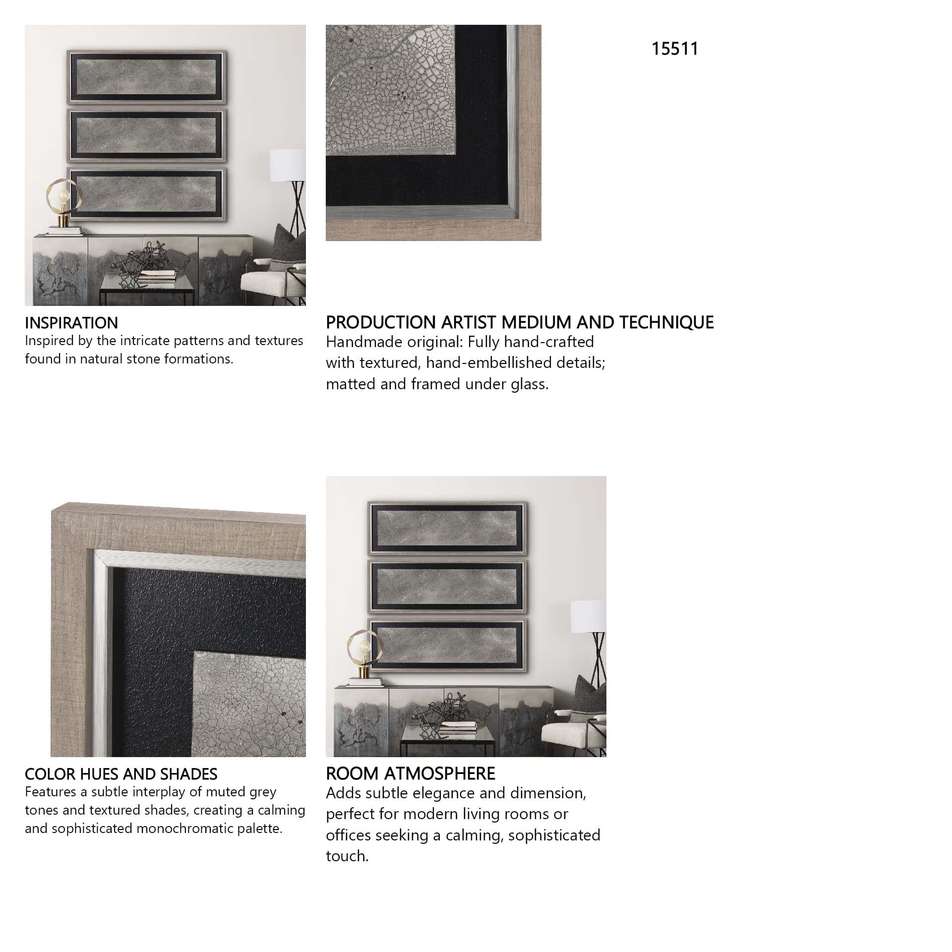 Igneous by Studio M a handmade Original Framed Artwork under Glass — in a styled room