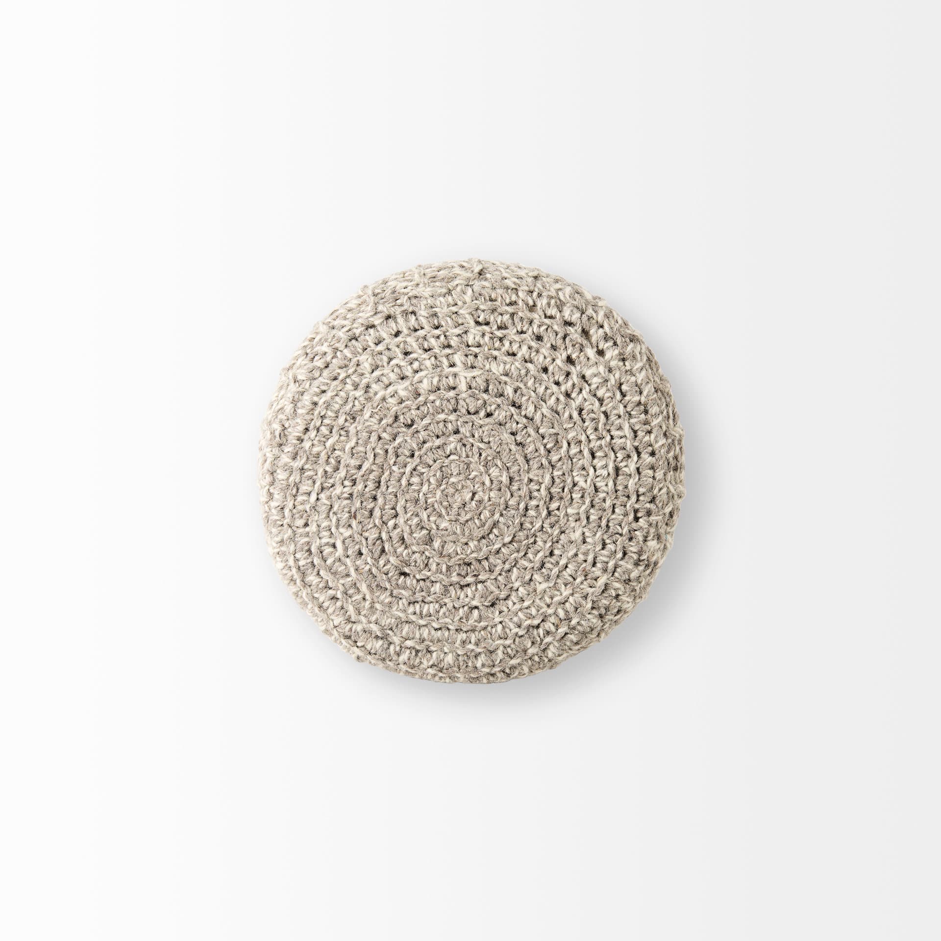 Bina 19.0L x 19.0W x 15.0H Taupe 4 Legged Wool Stool — product photograph
